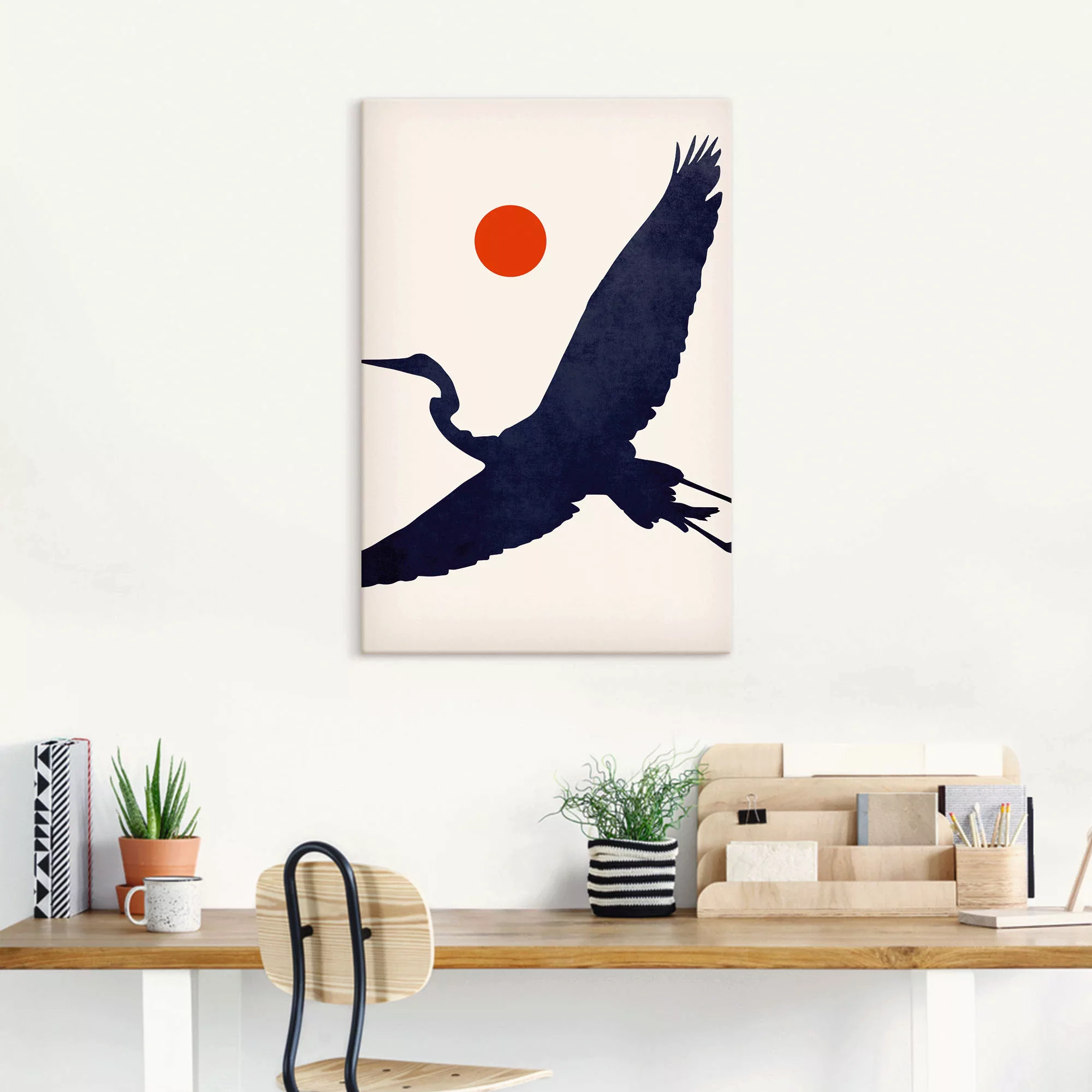 Artland Leinwandbild "Kranich", Vogelbilder, (1 St.) günstig online kaufen