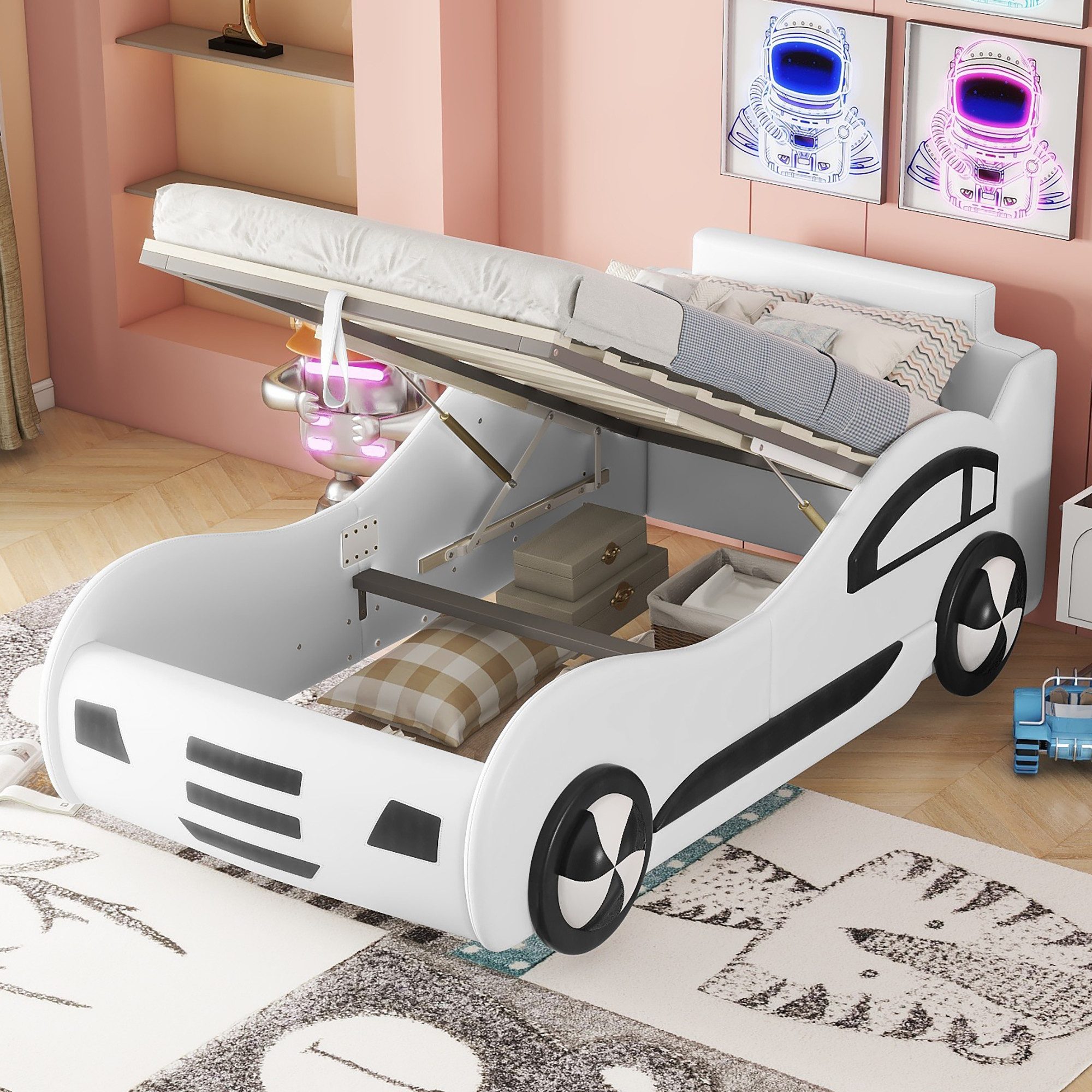 Flieks Autobett, Hydraulisches Kinderbett Spielbett mit günstig online kaufen