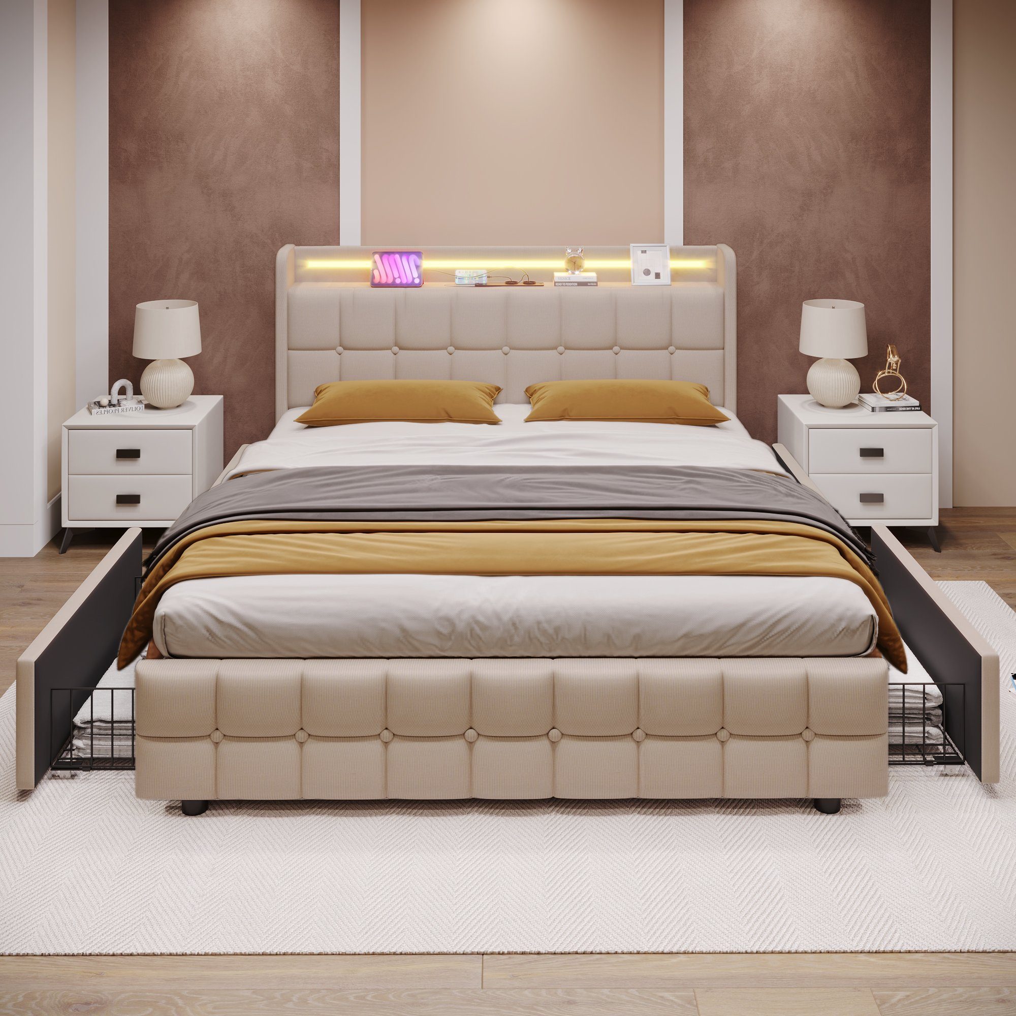 HAUSS SPOLE Polsterbett Polsterbett Doppelbett Funktionsbett günstig online kaufen