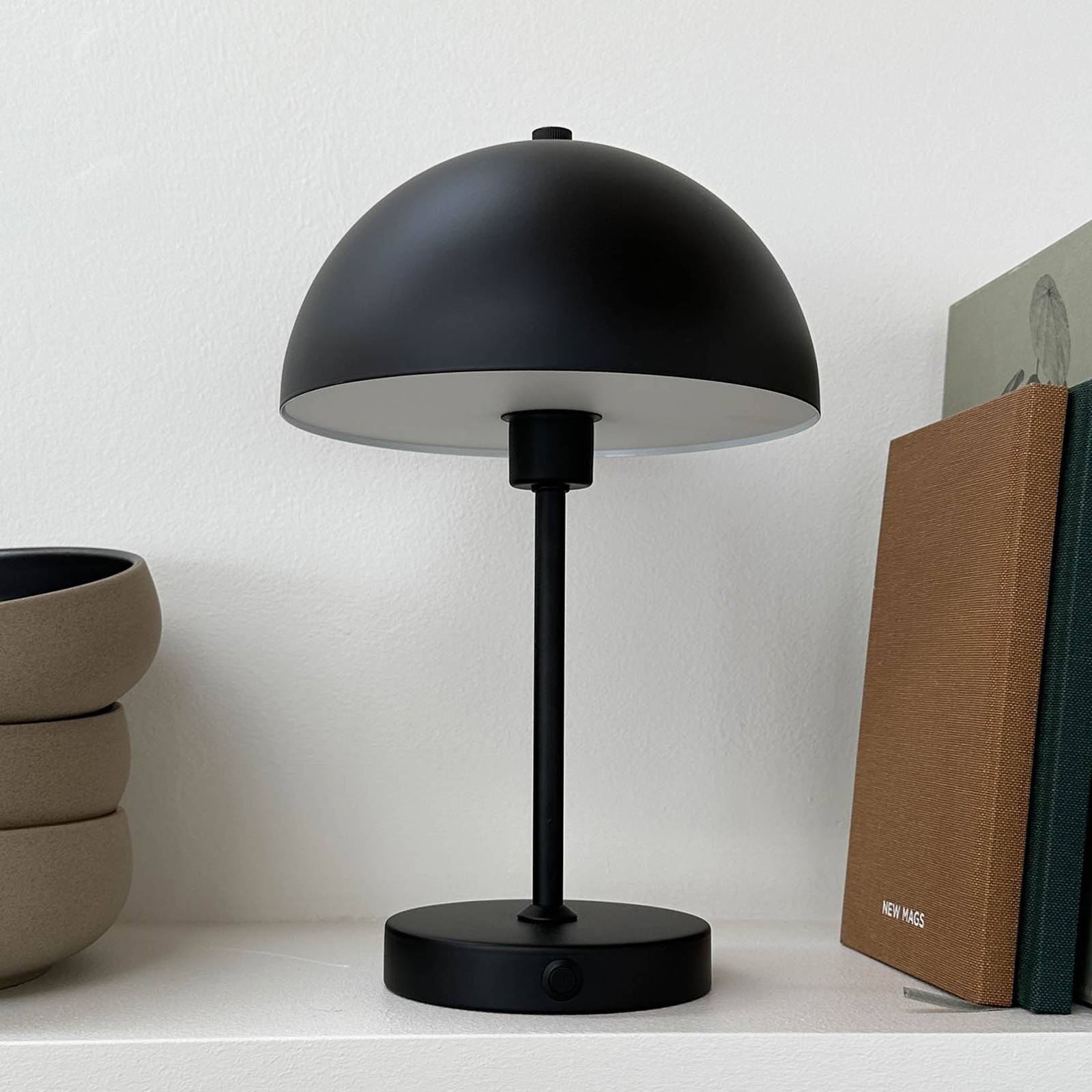 Dyberg Larsen Stockholm Akku-Tischlampe, schwarz günstig online kaufen