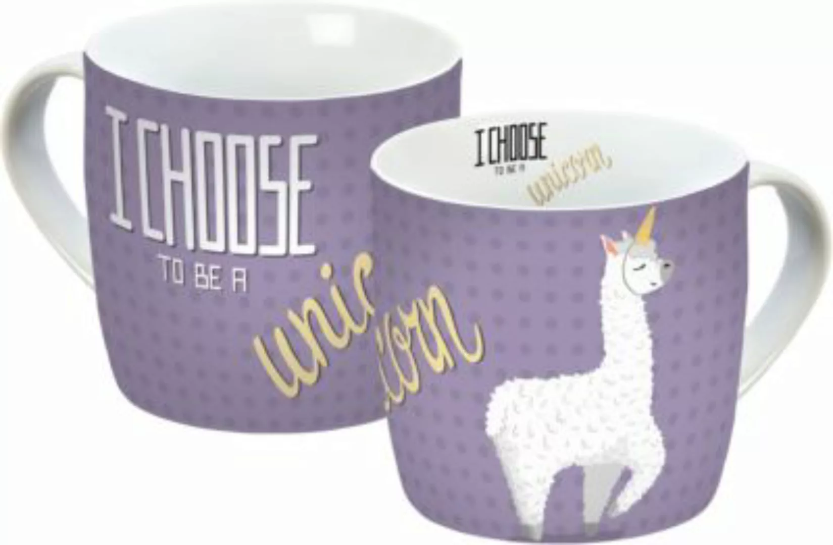 Infinite "Porzellan Tasse ""Lama"" 300ml" lila günstig online kaufen