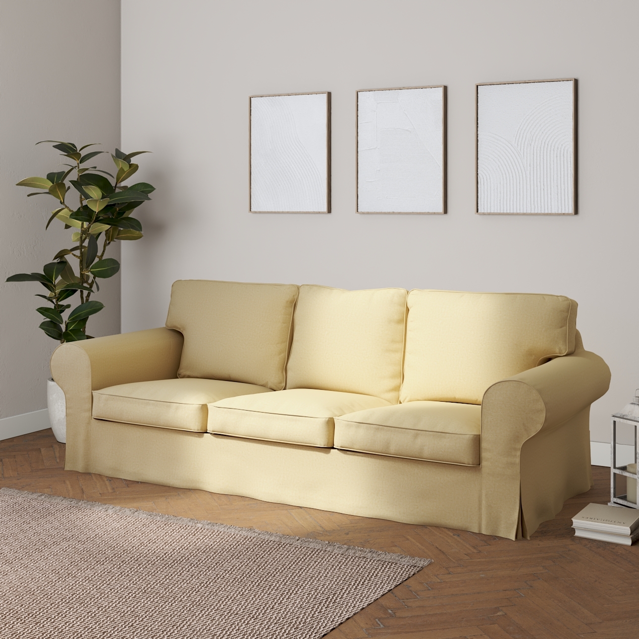 Bezug für Ektorp 3-Sitzer Schlafsofa, neues Modell (2013), vanille, 40cm x günstig online kaufen