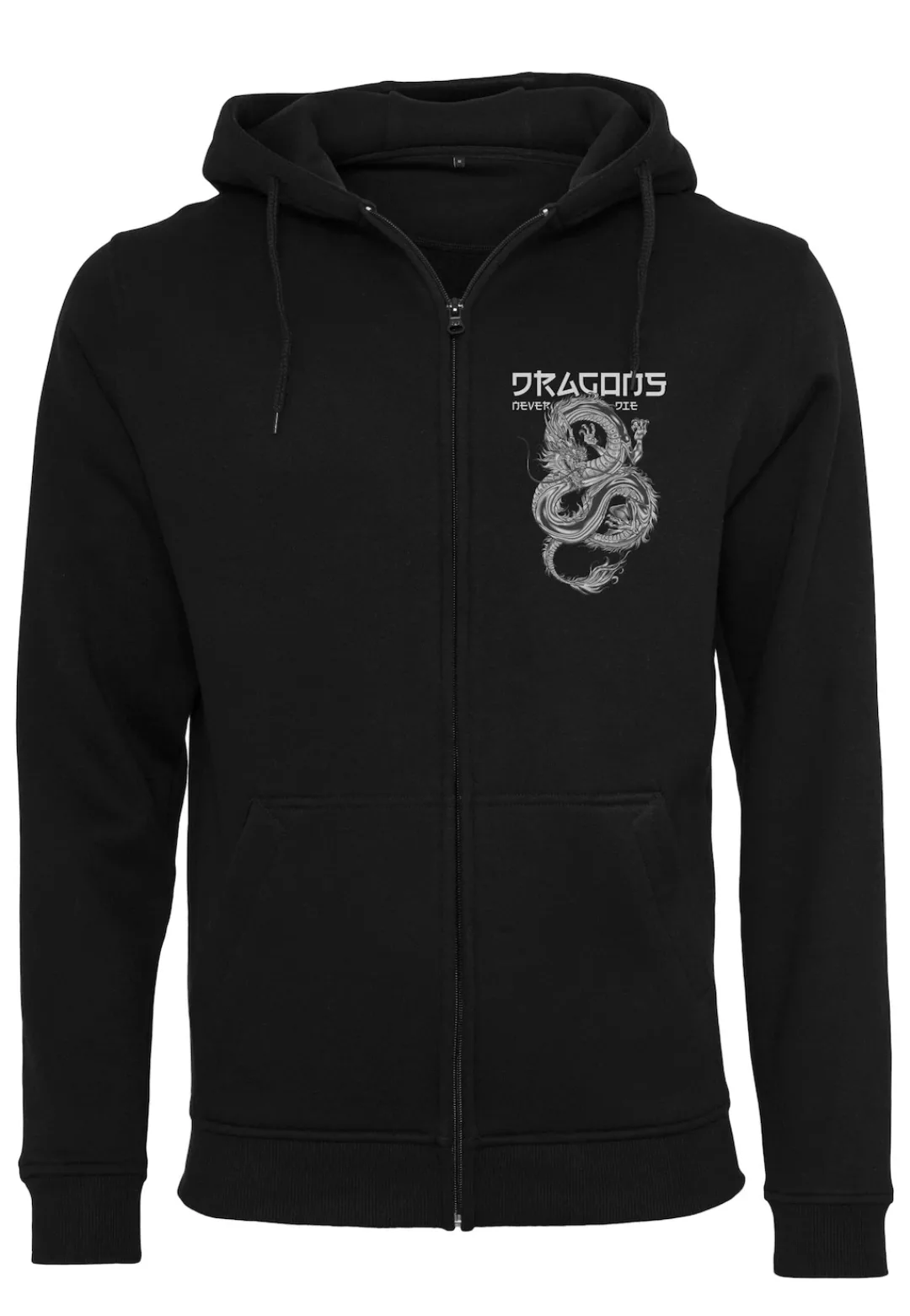 MisterTee Sweatjacke "MisterTee Herren Dragons Never Die Heavy Zip Hoody" günstig online kaufen