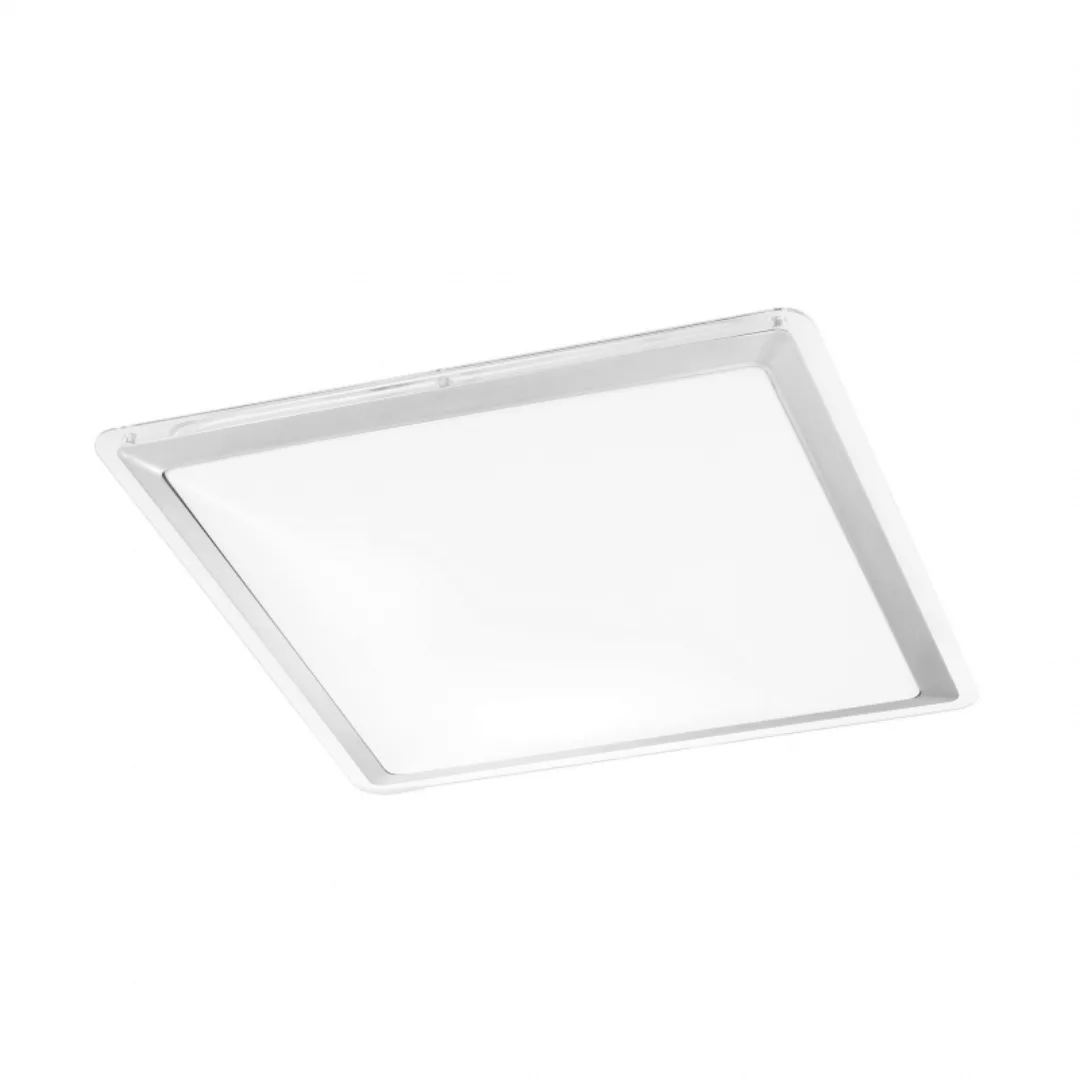 LED Deckenleuchte Labol aus Eisen in Silber IP44 430 x 430 mm günstig online kaufen