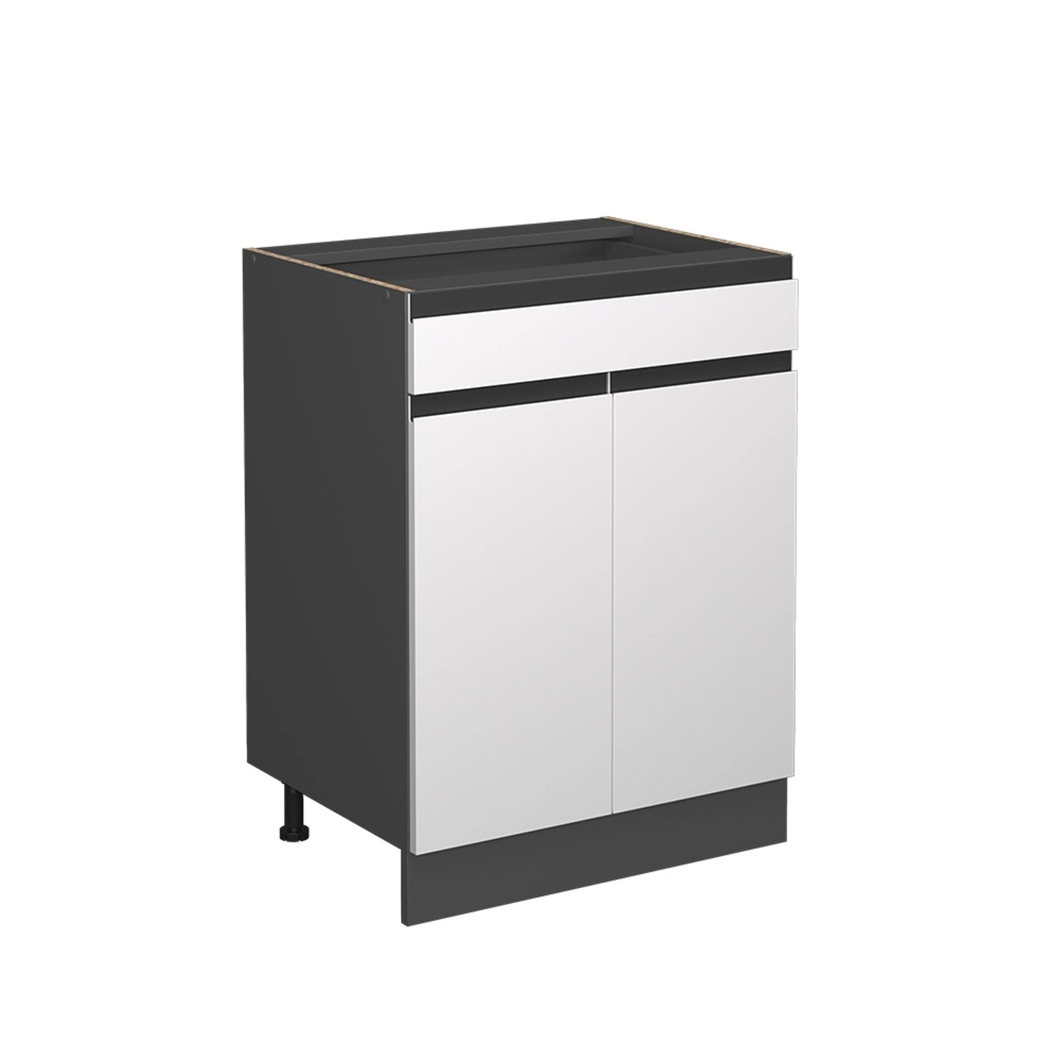 Vicco Unterschrank R-Line, Weiß/Anthrazit, 60cm J-Shape, günstig online kaufen