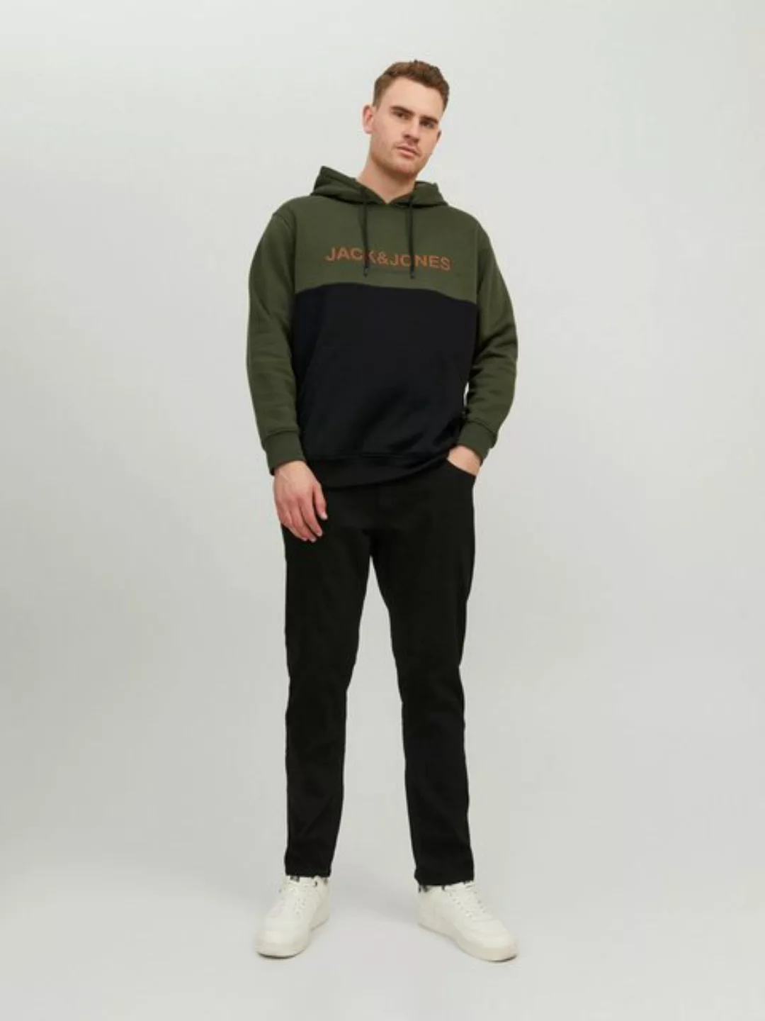 Jack&Jones Hoodie im Colorblock mit Logo-Print günstig online kaufen