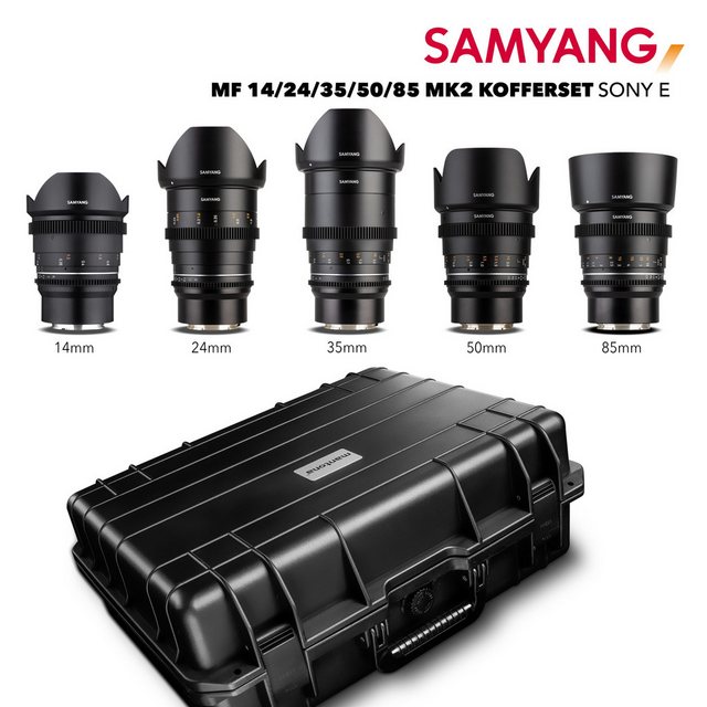 Samyang MF 14/24/35/50/85 MK2 VDSLR Koffer Sony E Objektiv günstig online kaufen