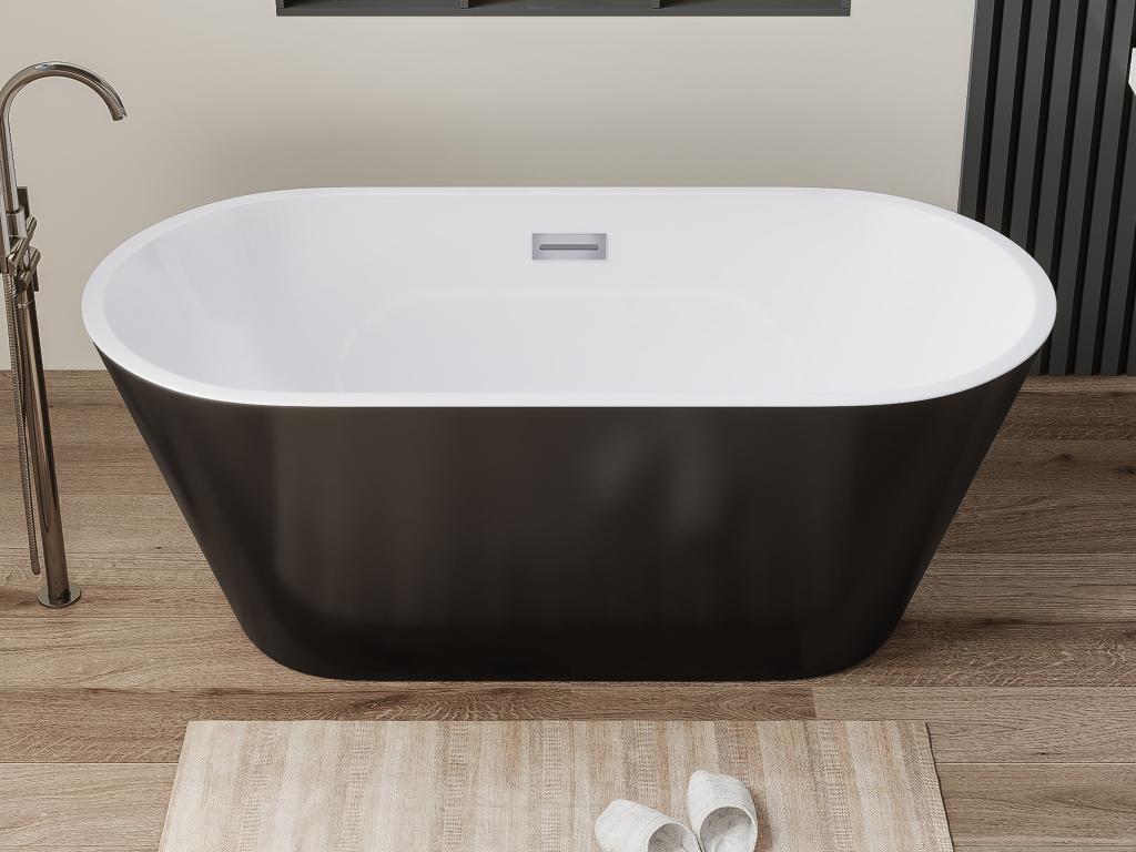 Freistehende Badewanne Design - 201 L - 150 x 70 x 58 cm - Schwarz - TWIGGY günstig online kaufen