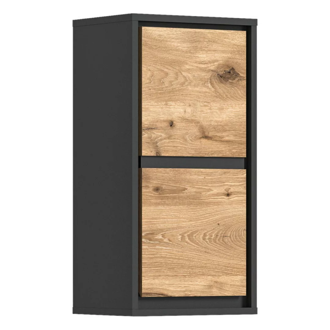 xonox.home Hängeschrank in Anthrazit / Nox Oak - 35x69x24cm (BxHxT) günstig online kaufen