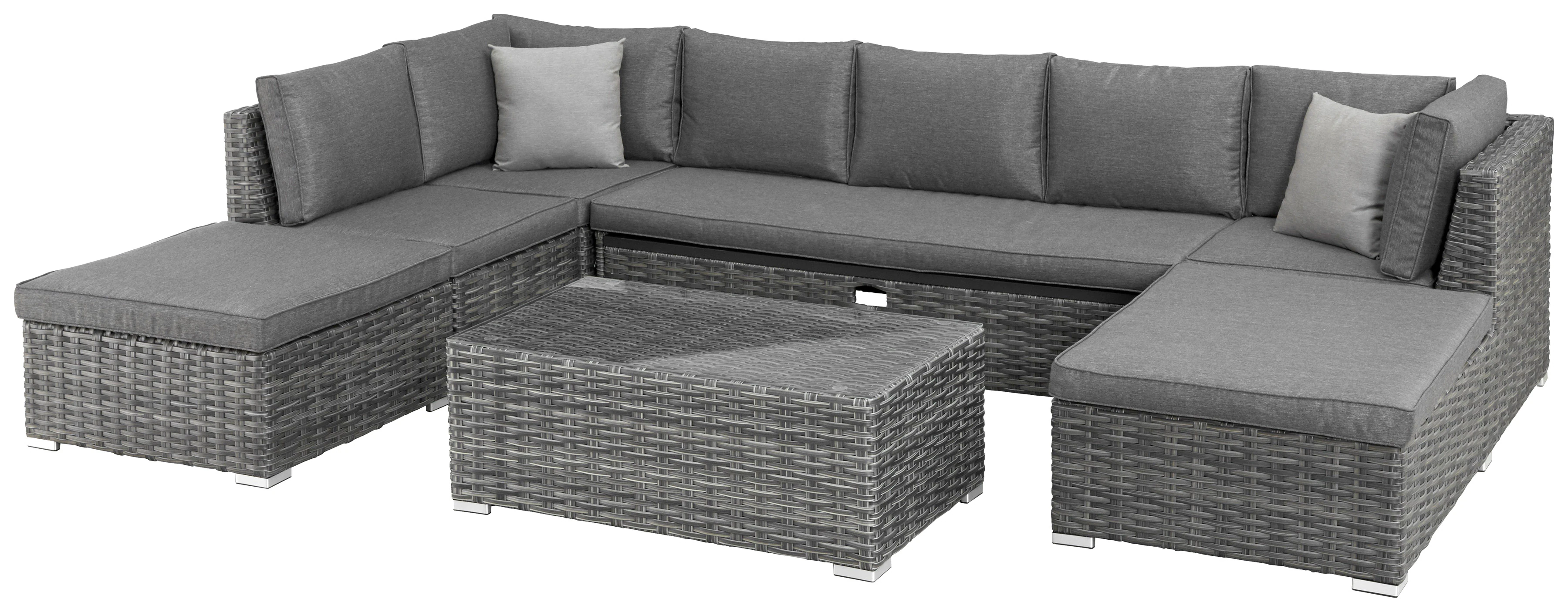 KONIFERA Gartenlounge-Set "New York", (21 tlg., 1x 3er AZ-Sofa, 1x Ecke, 1x günstig online kaufen