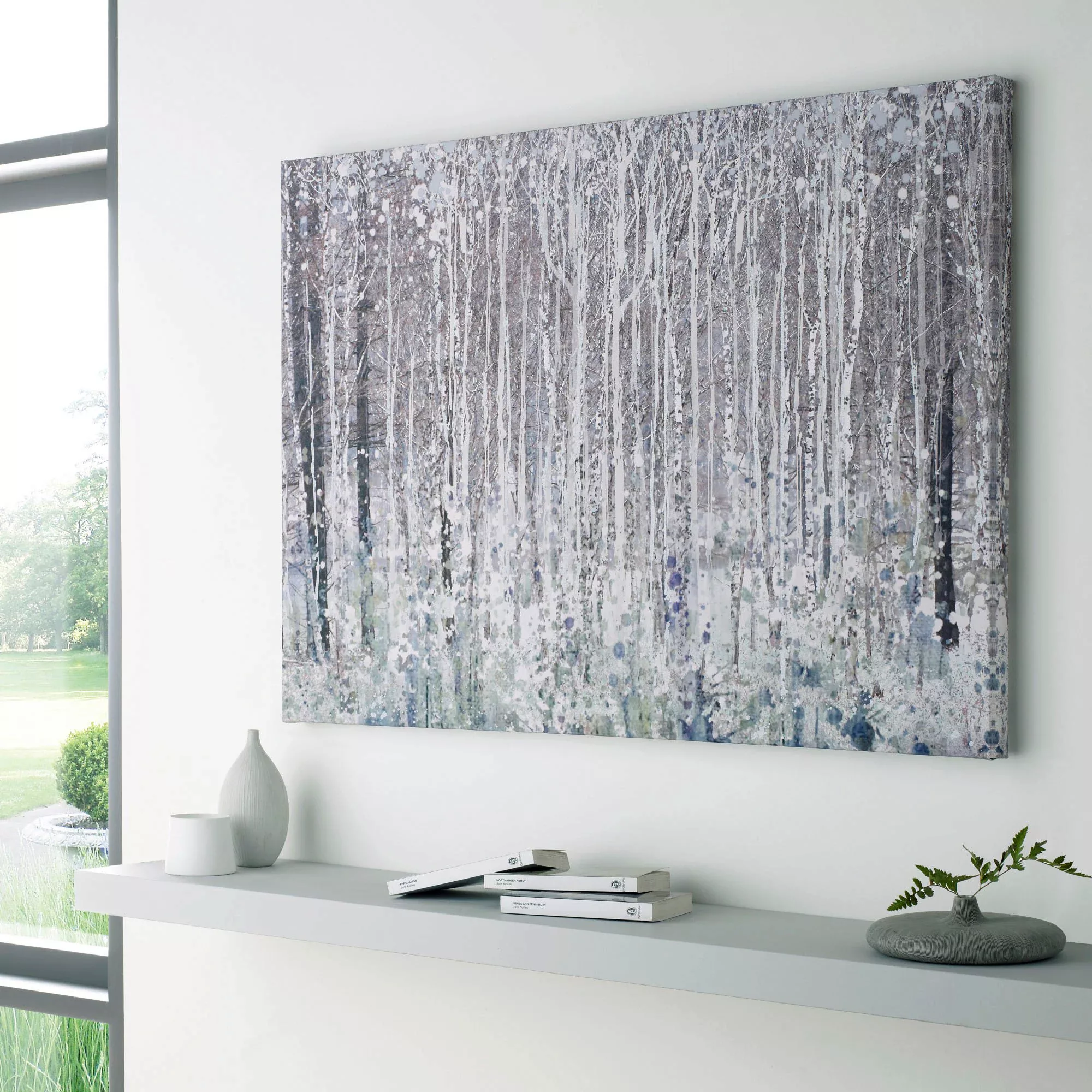 Art for the home Leinwandbild "Watercolour woods", Wald günstig online kaufen