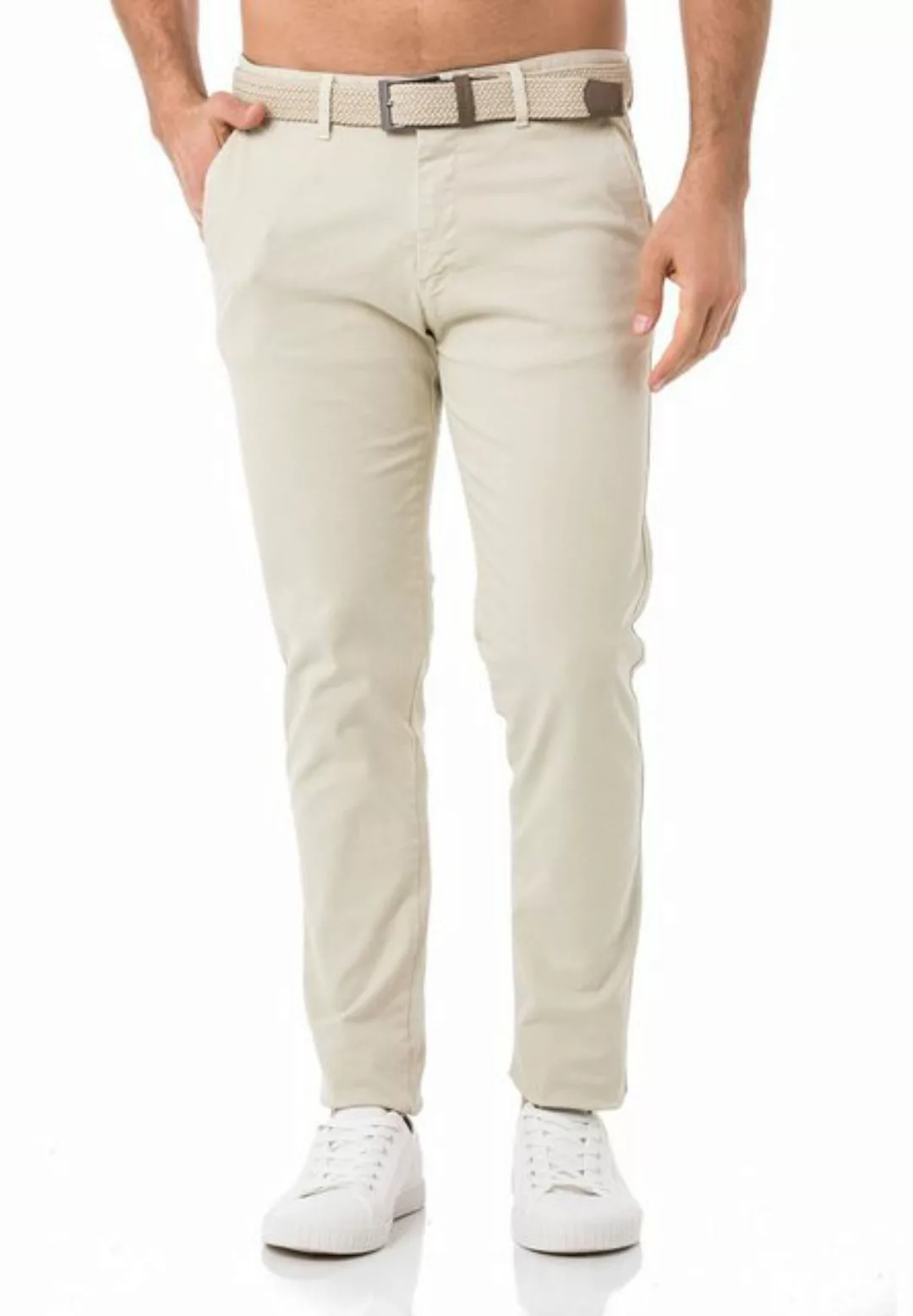 RedBridge Chinohose Chino Hose Pants mit Gürtel Sand W30 L34 günstig online kaufen