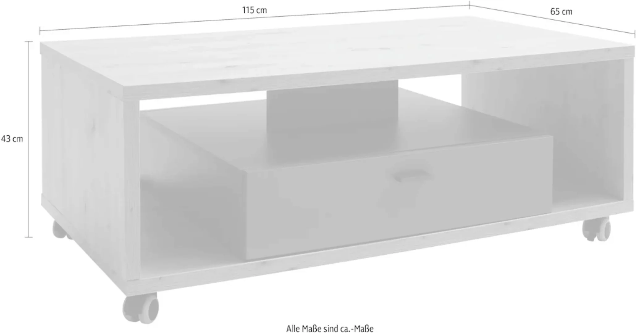 MCA furniture Couchtisch "Lizzano", Landhausstil, Wohnzimmertisch bis 50 Kg günstig online kaufen