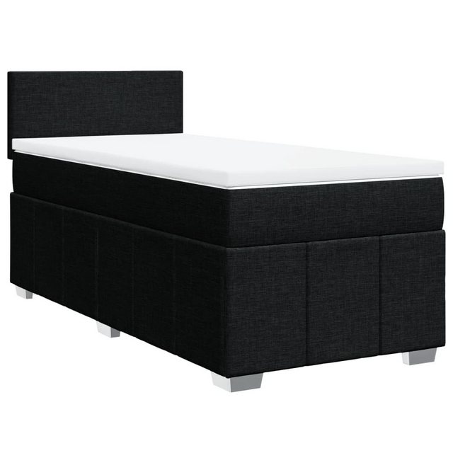 vidaXL Bett Boxspringbett mit Matratze Schwarz 80x200 cm Stoff günstig online kaufen