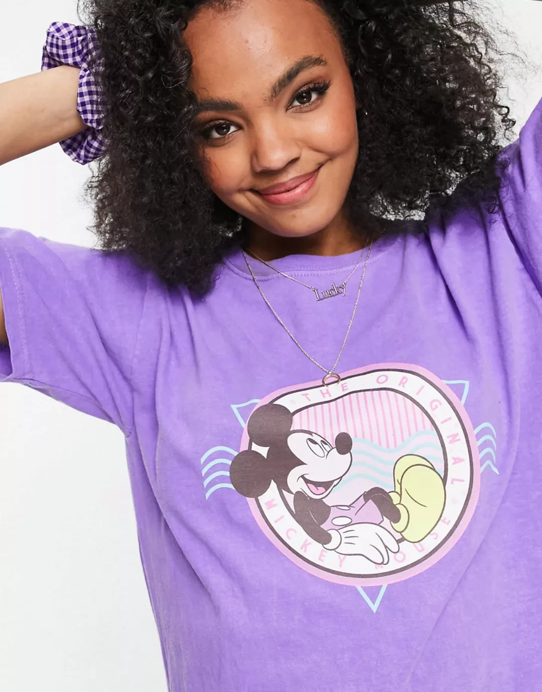 Daisy Street – Oversized T-Shirt mit Micky Maus-Grafik und Vintage-Waschung günstig online kaufen