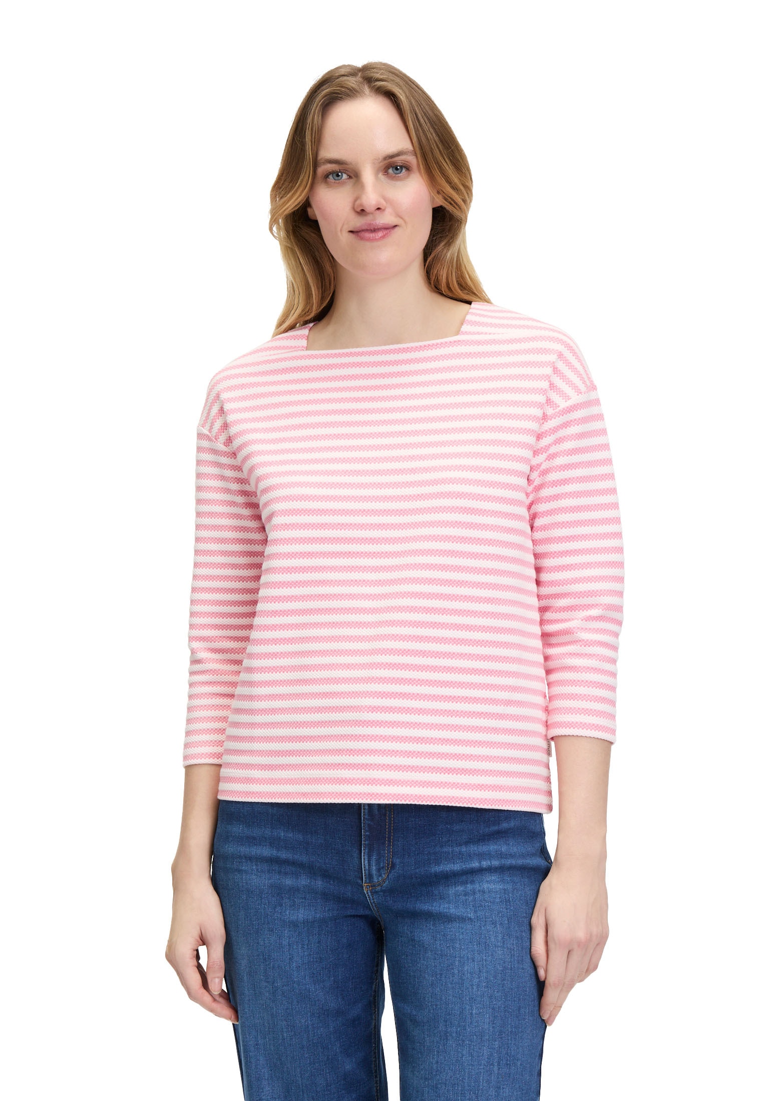 Betty&Co 3/4-Arm-Shirt "Betty & Co Ringelshirt mit U-Boot-Ausschnitt", Mate günstig online kaufen