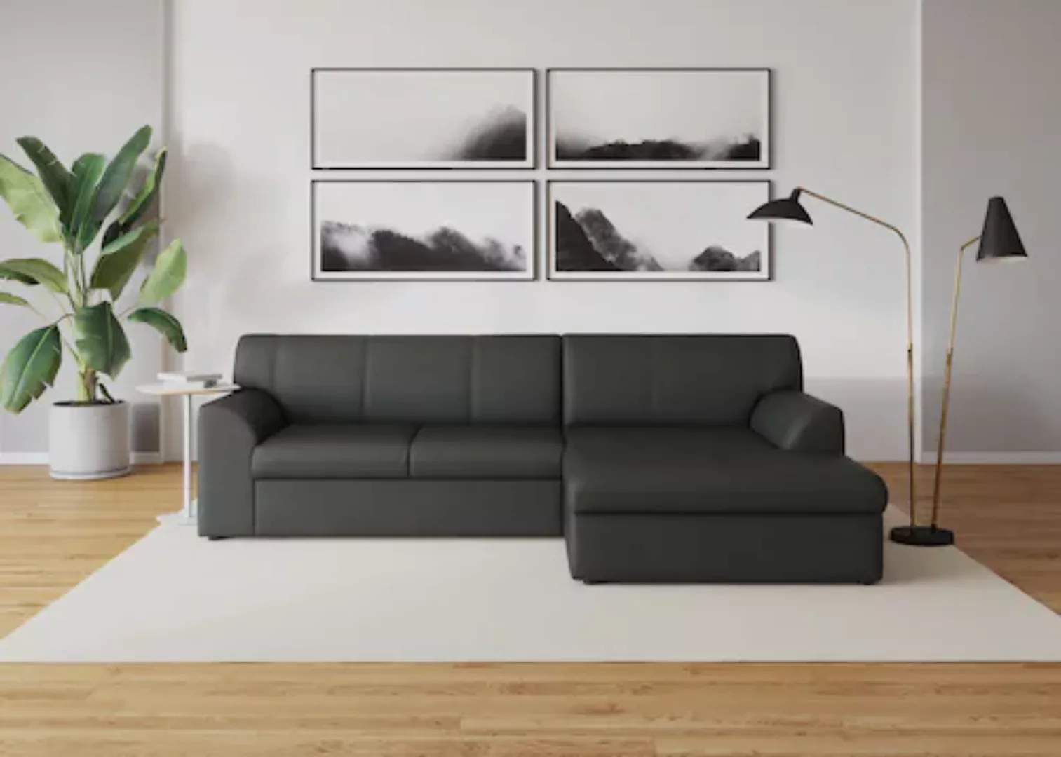 DOMO collection Ecksofa »Topper L-Form«, mit Recamiere, wahlweise mit Schla günstig online kaufen