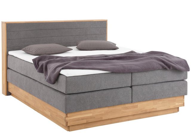 Home affaire Boxspringbett Cavan, Eiche, inkl. Bettkasten & Topper, verschi günstig online kaufen