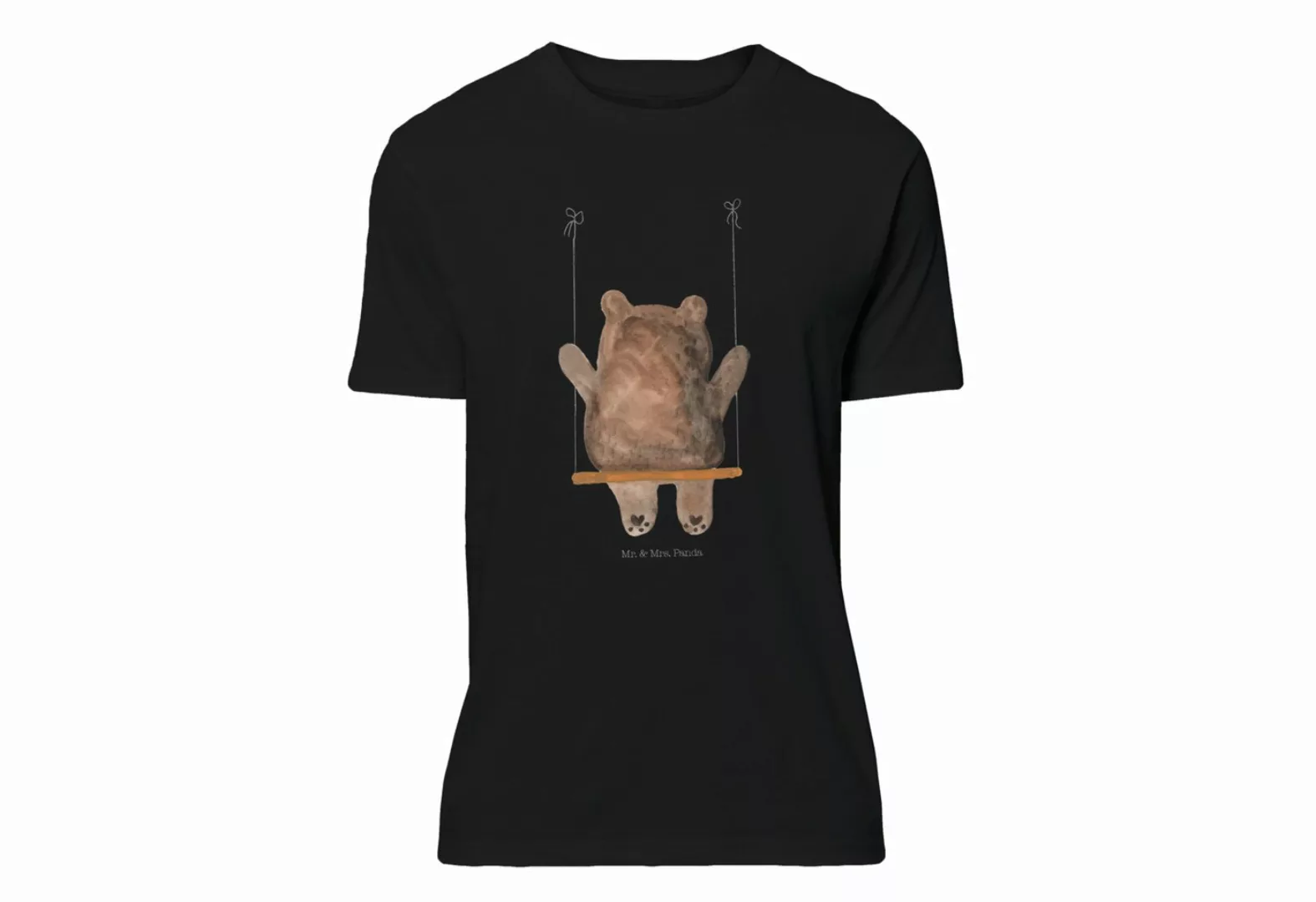 Mr. & Mrs. Panda T-Shirt Bär Schaukel - Schwarz - Geschenk, T-Shirt, Herrn, günstig online kaufen