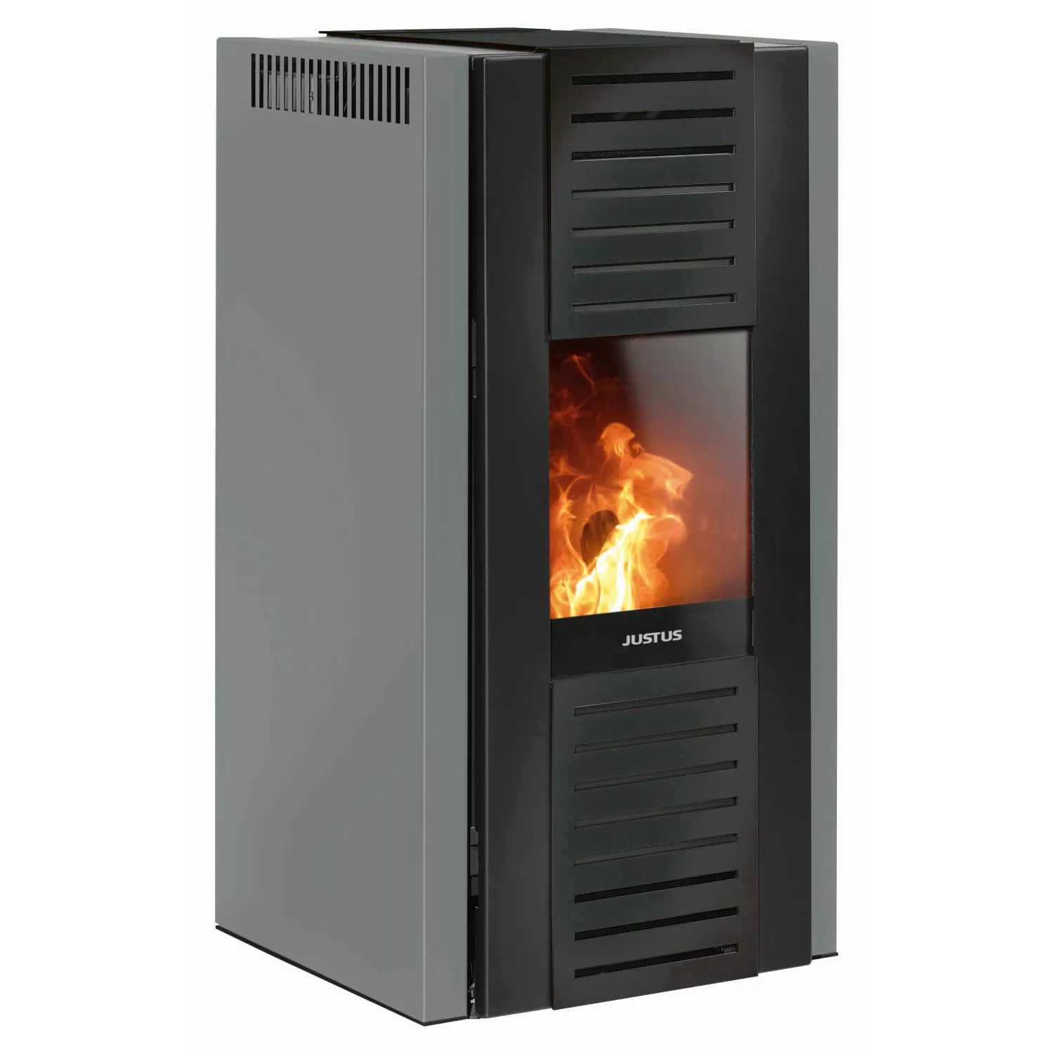 Justus Kaminofen Sirkos 2.0 Stahl Taupe 6 kW mit Automatik günstig online kaufen