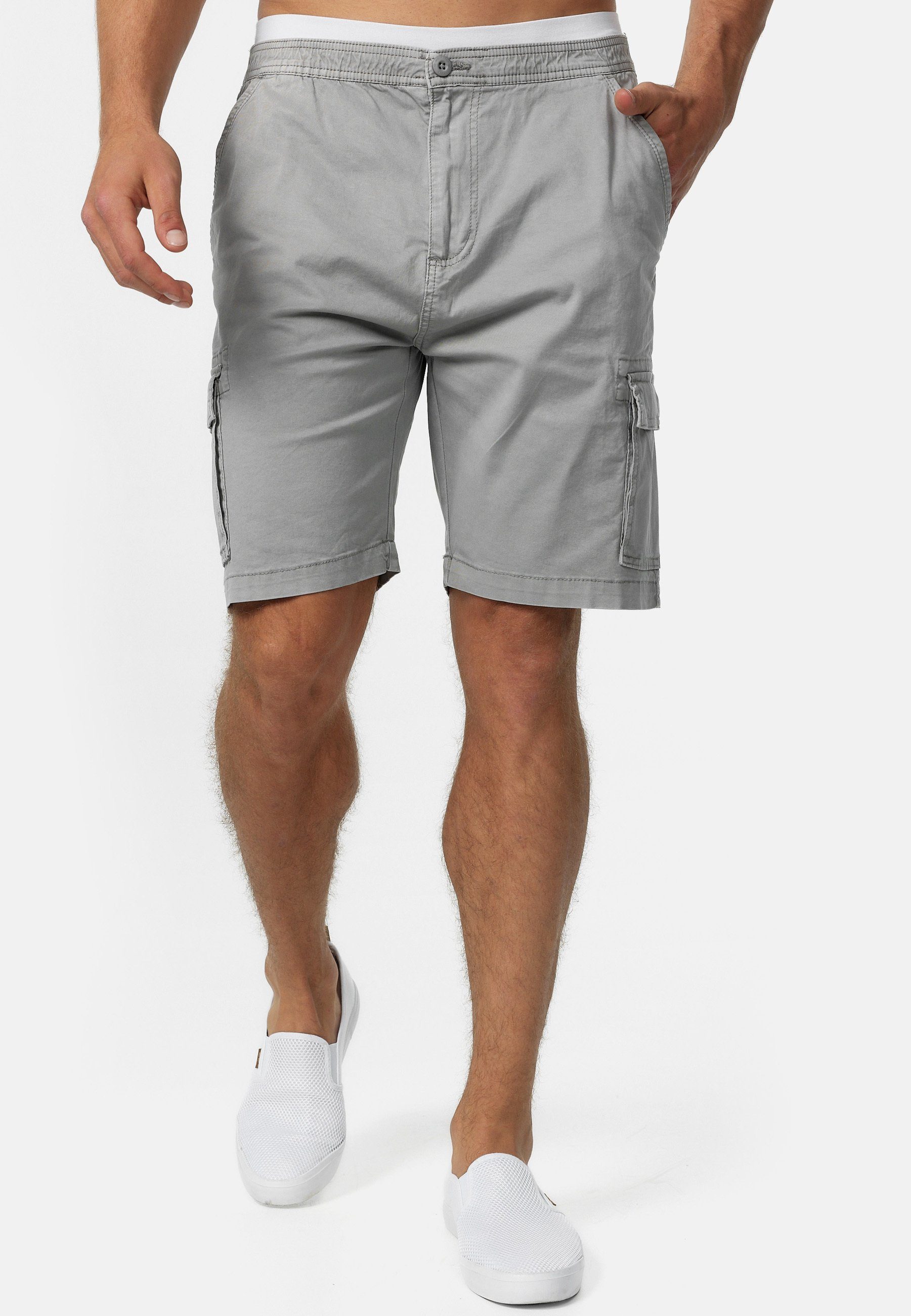 Indicode Cargoshorts Kinnaird aus elastischer Baumwoll-Qualität günstig online kaufen