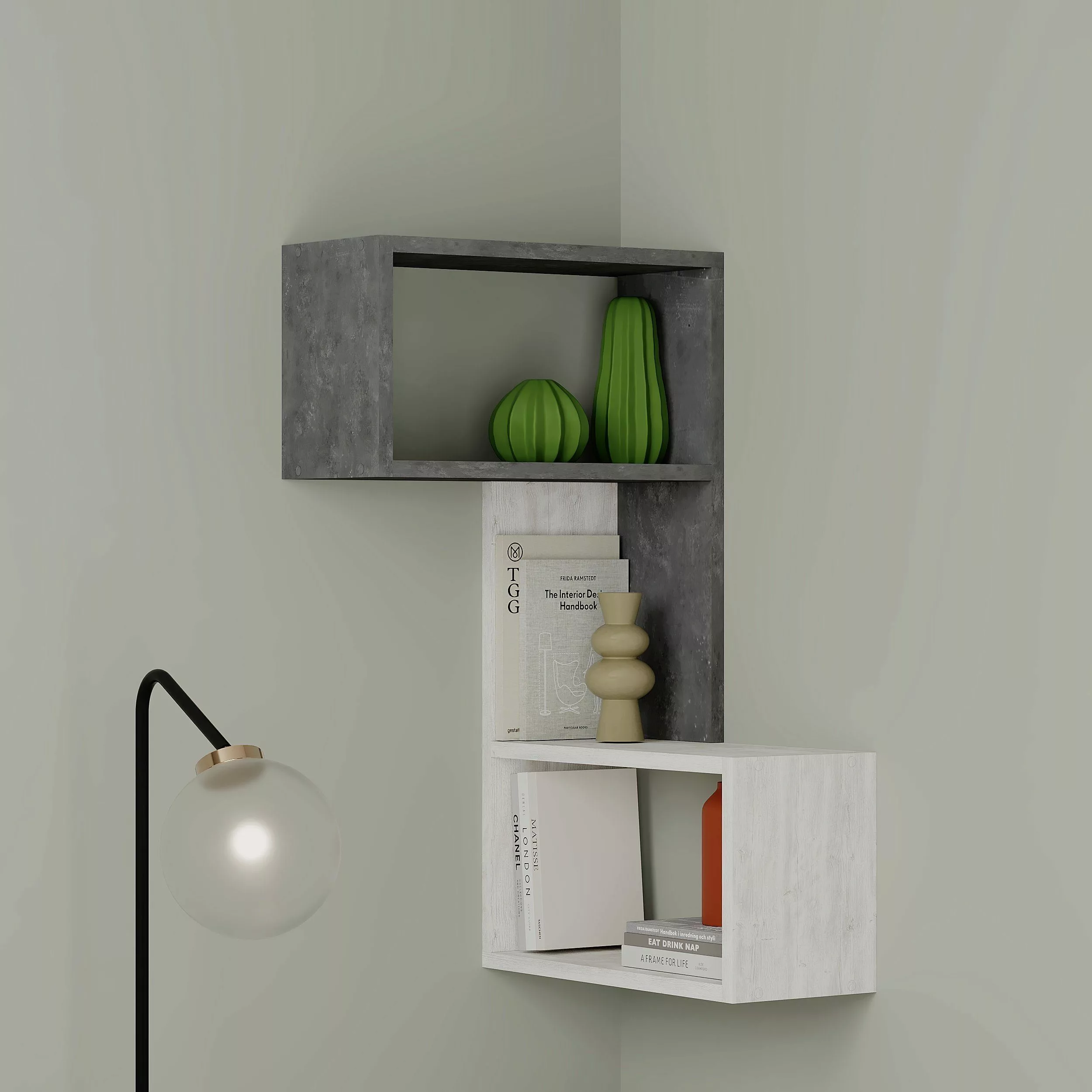 Decortie Eckregal Part, Modernes Wandregal, 67 günstig online kaufen