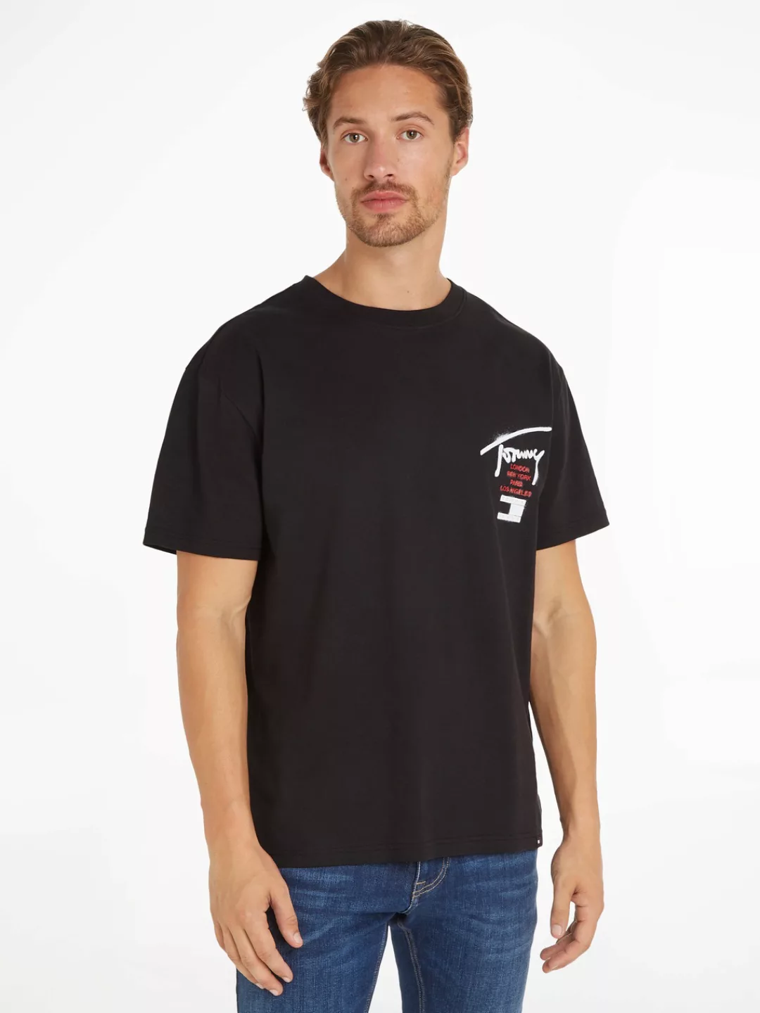 Tommy Jeans T-Shirt TJM REG GRAFFITI SIG TEE EXT mit Logoschriftzug günstig online kaufen