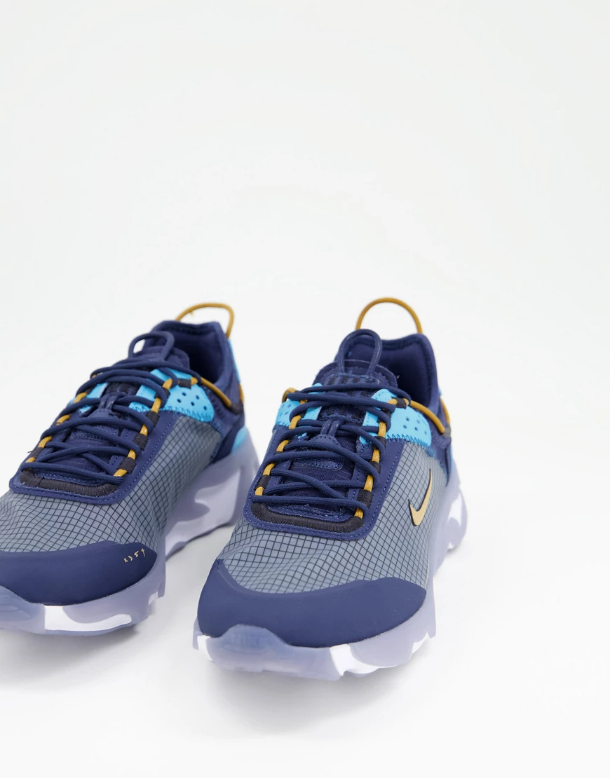 Nike – React Live – Sneaker in Blau und Gelb günstig online kaufen