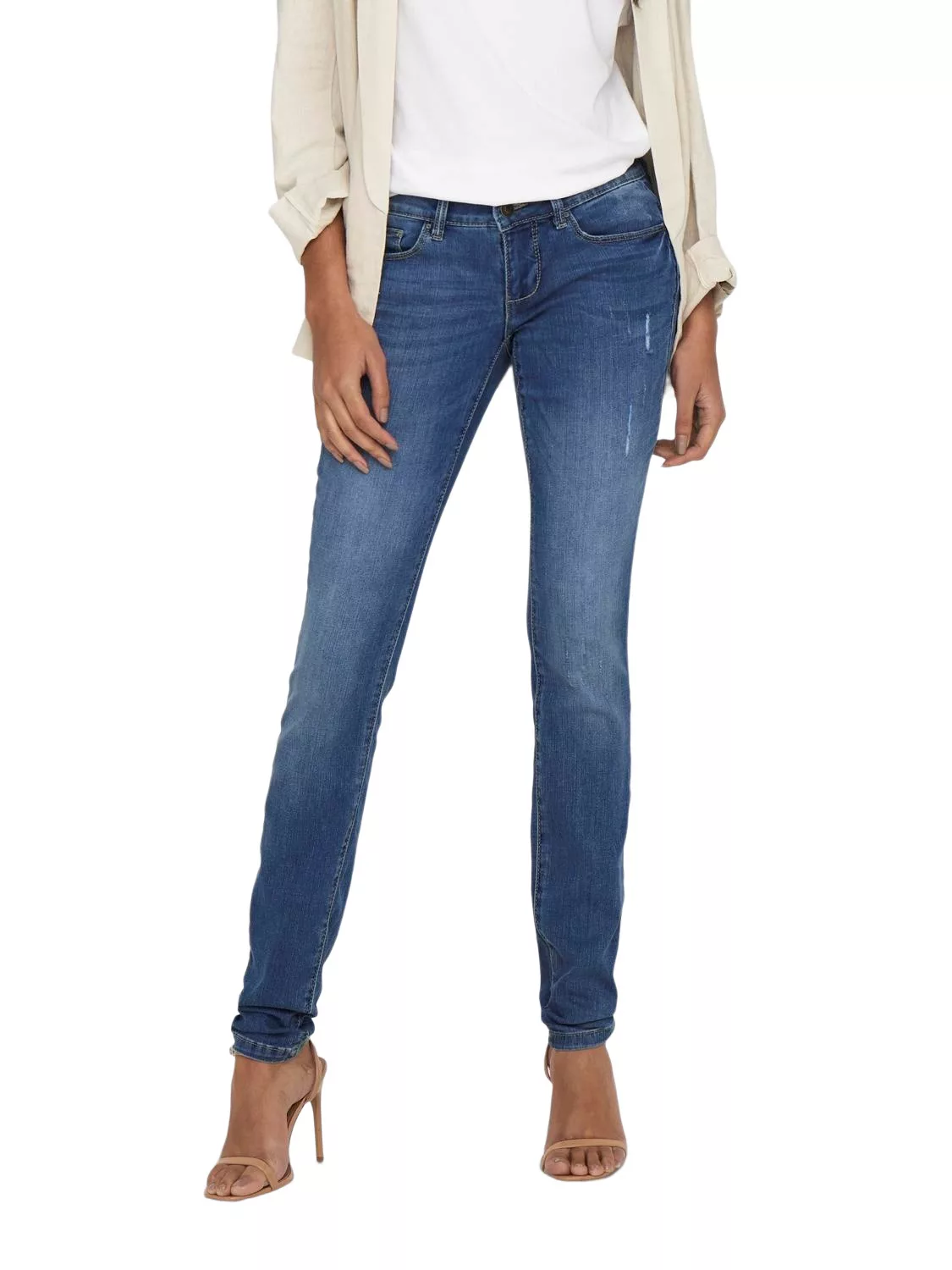 Only Damen Jeans onlCORAL SL SK DNM JEANS BJ8191 - Skinny Fit - Blau - Medi günstig online kaufen