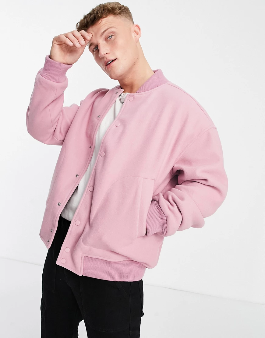 Topman – College-Jacke in Rosa günstig online kaufen