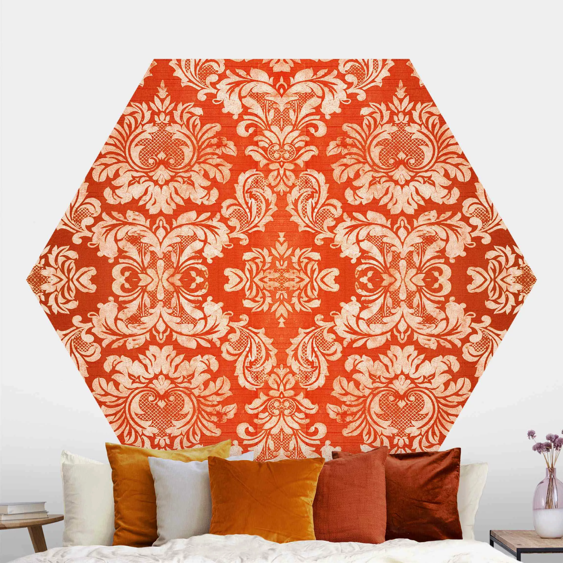 Hexagon Mustertapete selbstklebend Barocktapete günstig online kaufen