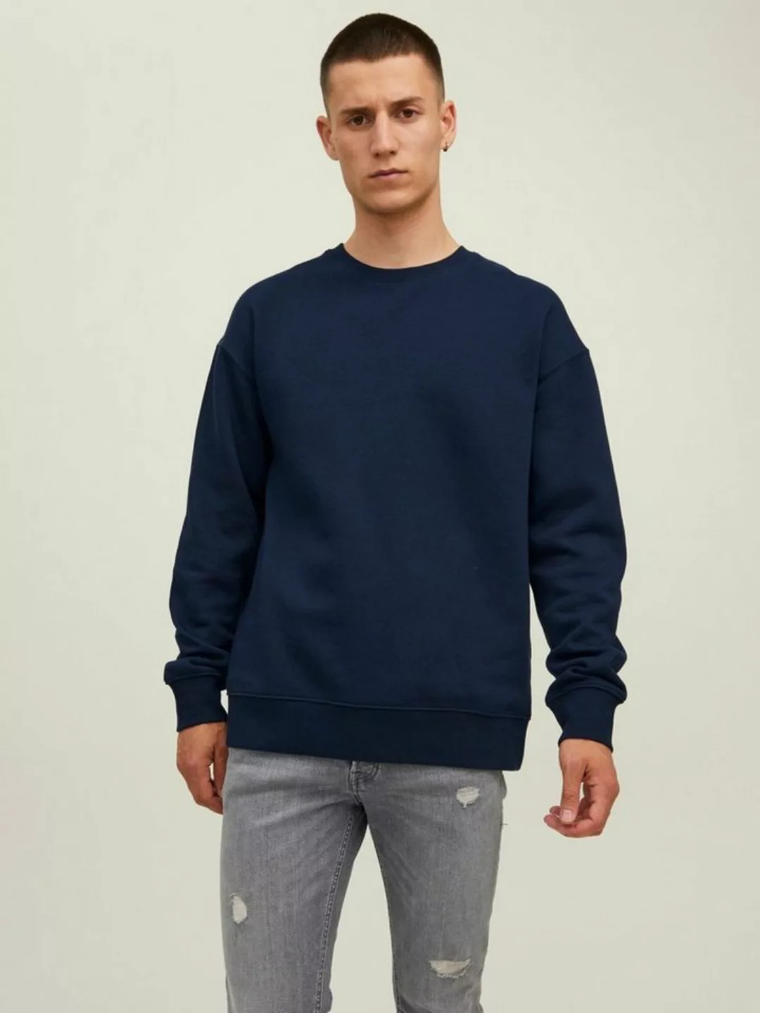 Jack & Jones Sweatshirt Basic Sweater Langarm Shirt Rundhals Pullover JJEST günstig online kaufen