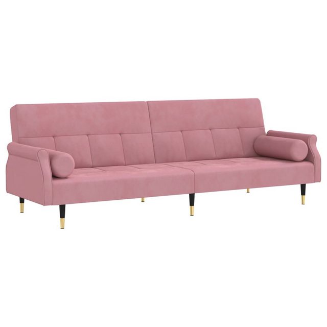 vidaXL Sofa Schlafsofa mit Kissen Rosa Samt Gästebett Gästesofa Schlafcouch günstig online kaufen