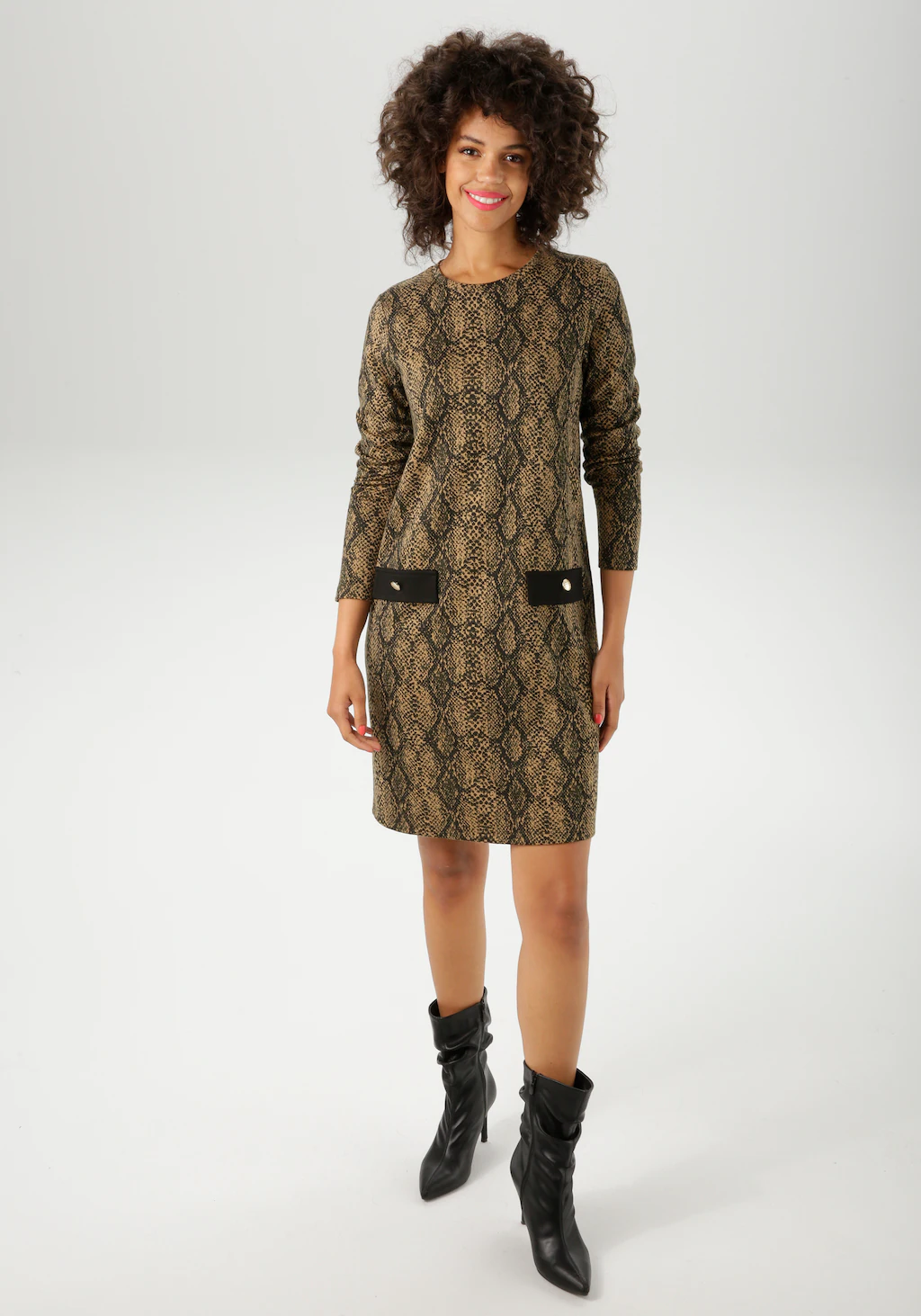 Aniston CASUAL Jerseykleid, im extravagantem Schlangen-Muster - NEUE KOLLEK günstig online kaufen
