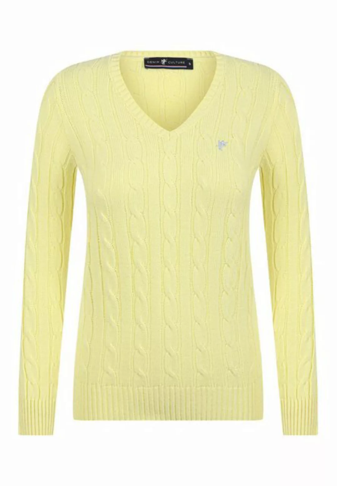 DENIM CULTURE V-Ausschnitt-Pullover Bloom (1-tlg) günstig online kaufen