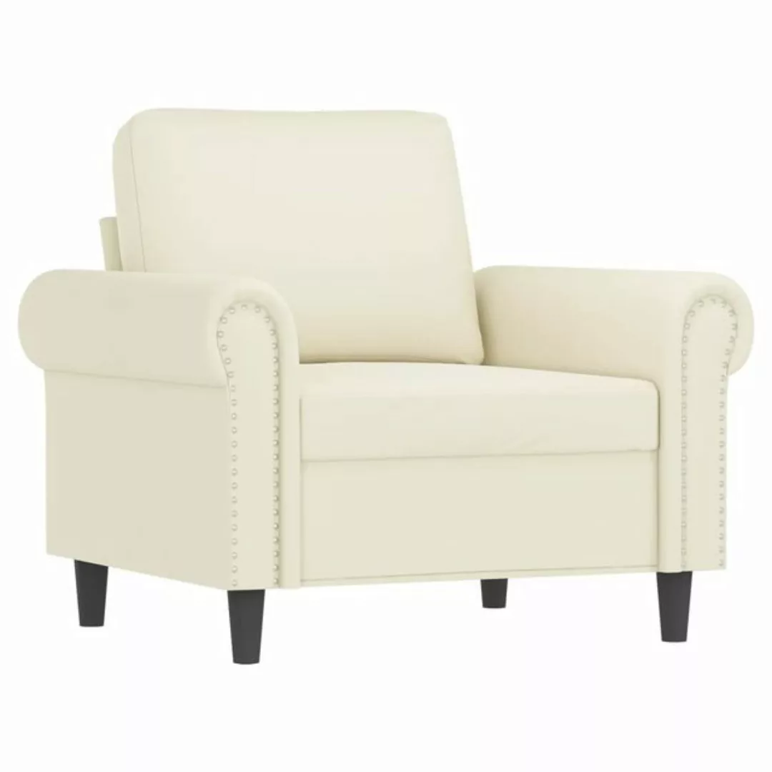 vidaXL Sofa Sessel Creme 60 cm Samt günstig online kaufen
