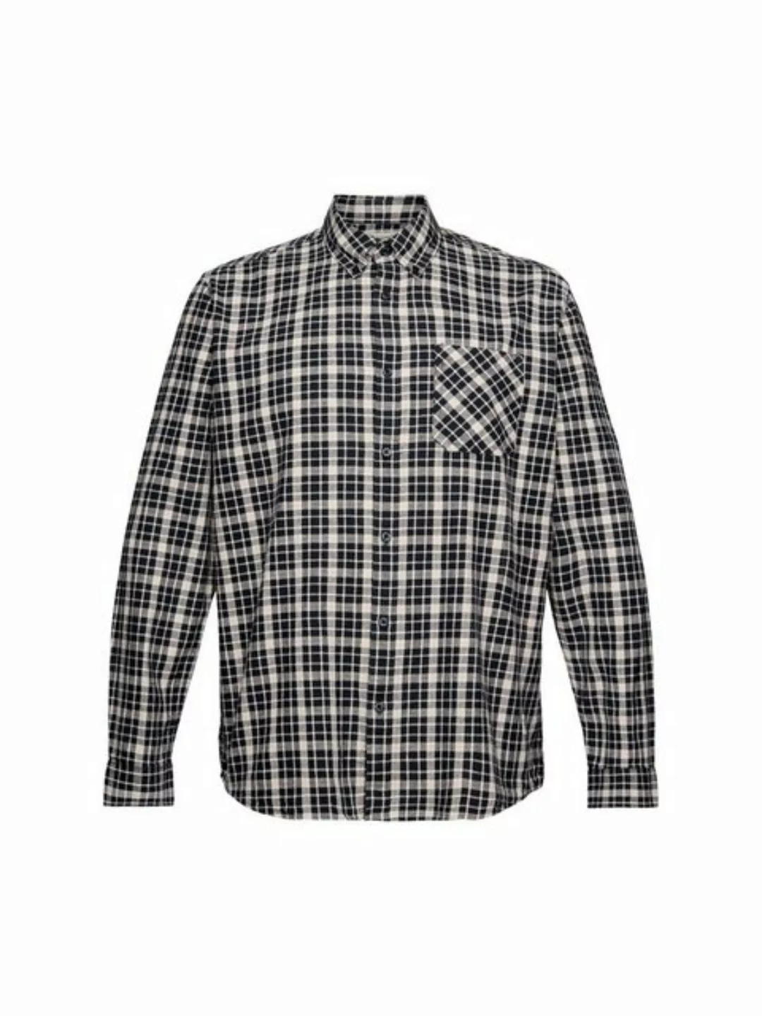 Esprit Langarmhemd Kariertes Hemd aus nachhaltiger Baumwolle günstig online kaufen