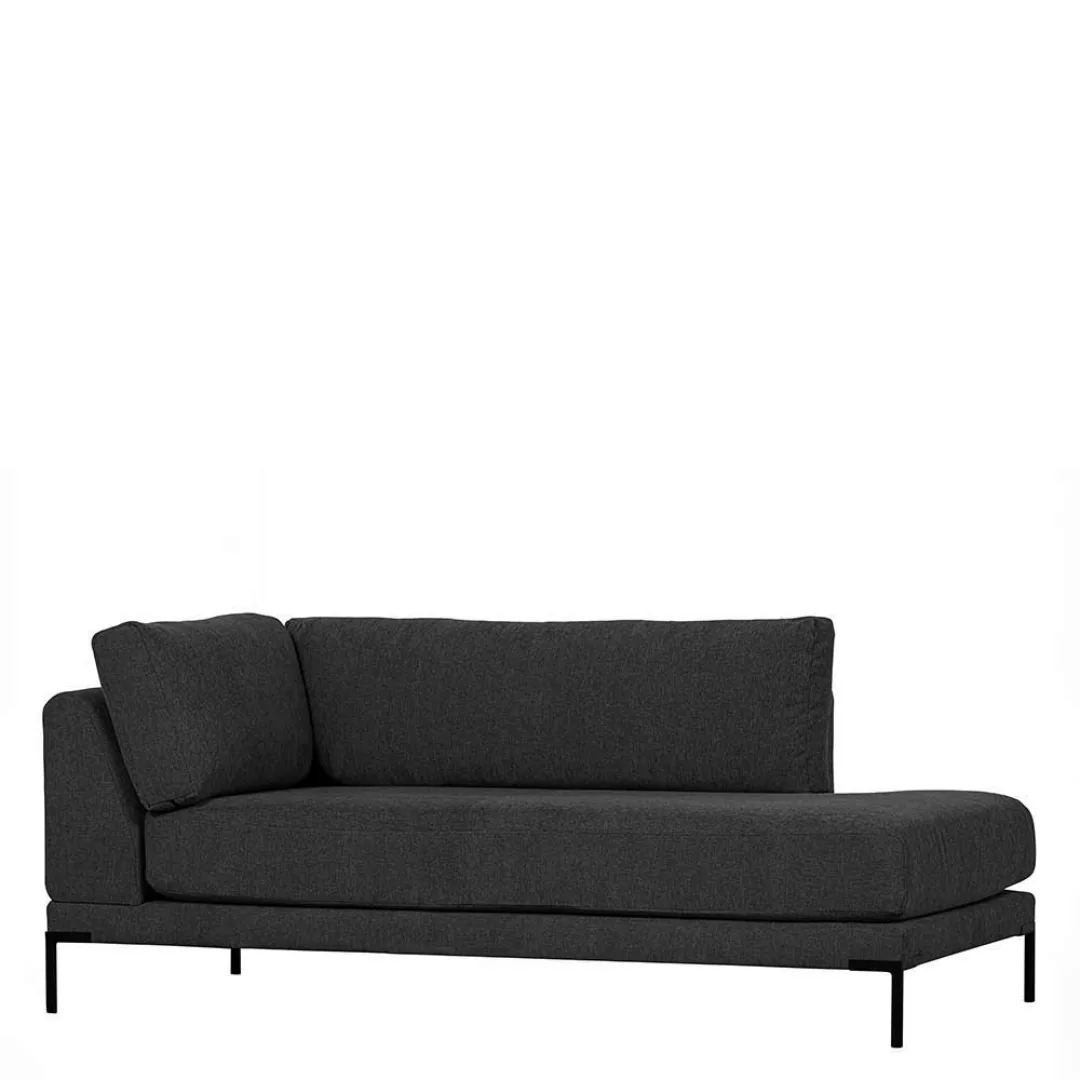 U Sofa Dunkelgrau Stoff mit fünf Sitzplätzen 400 cm breit (fünfteilig) günstig online kaufen