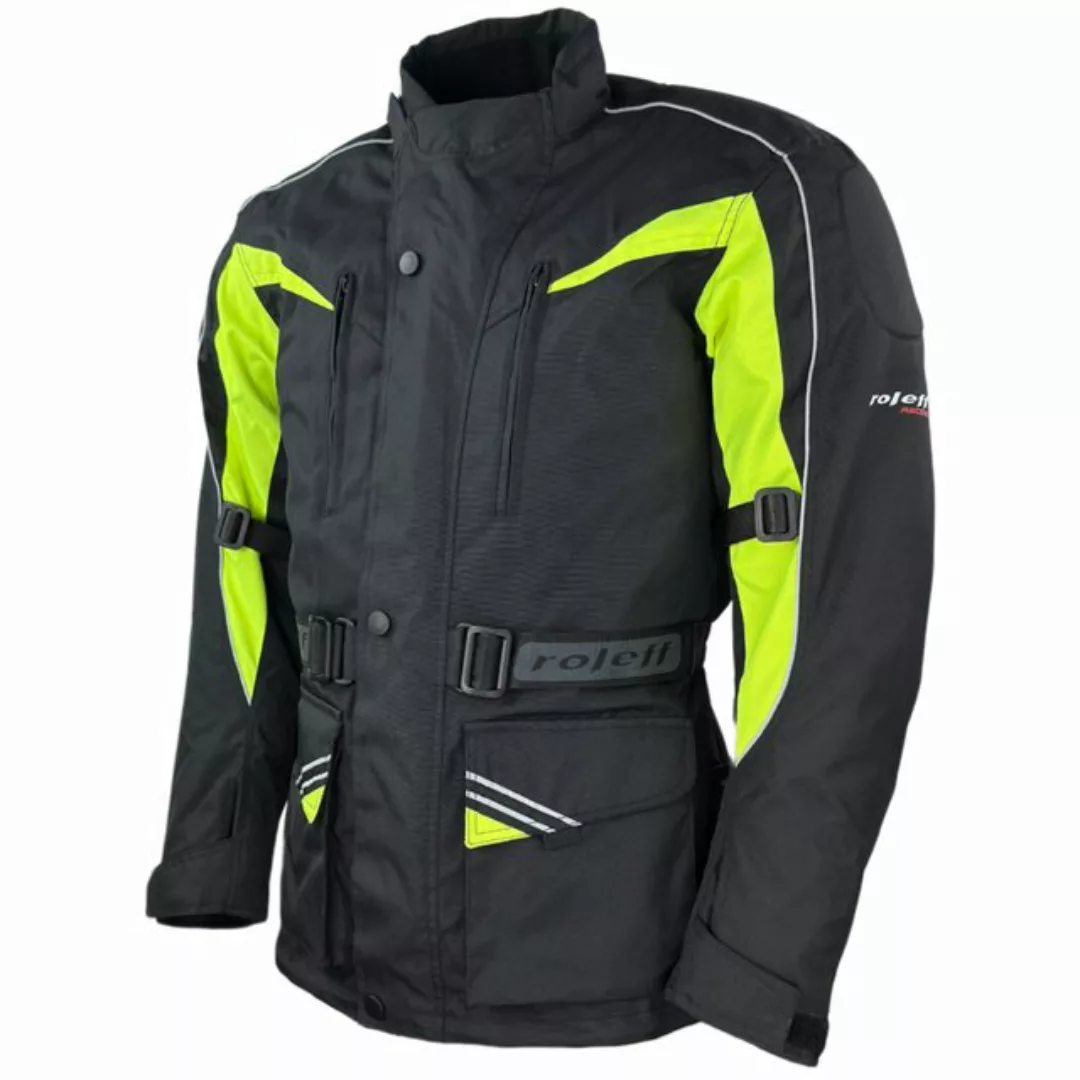 roleff Motorradjacke RO10005 – Schwarz/Neongelb, Protektoren, wasserdicht & günstig online kaufen