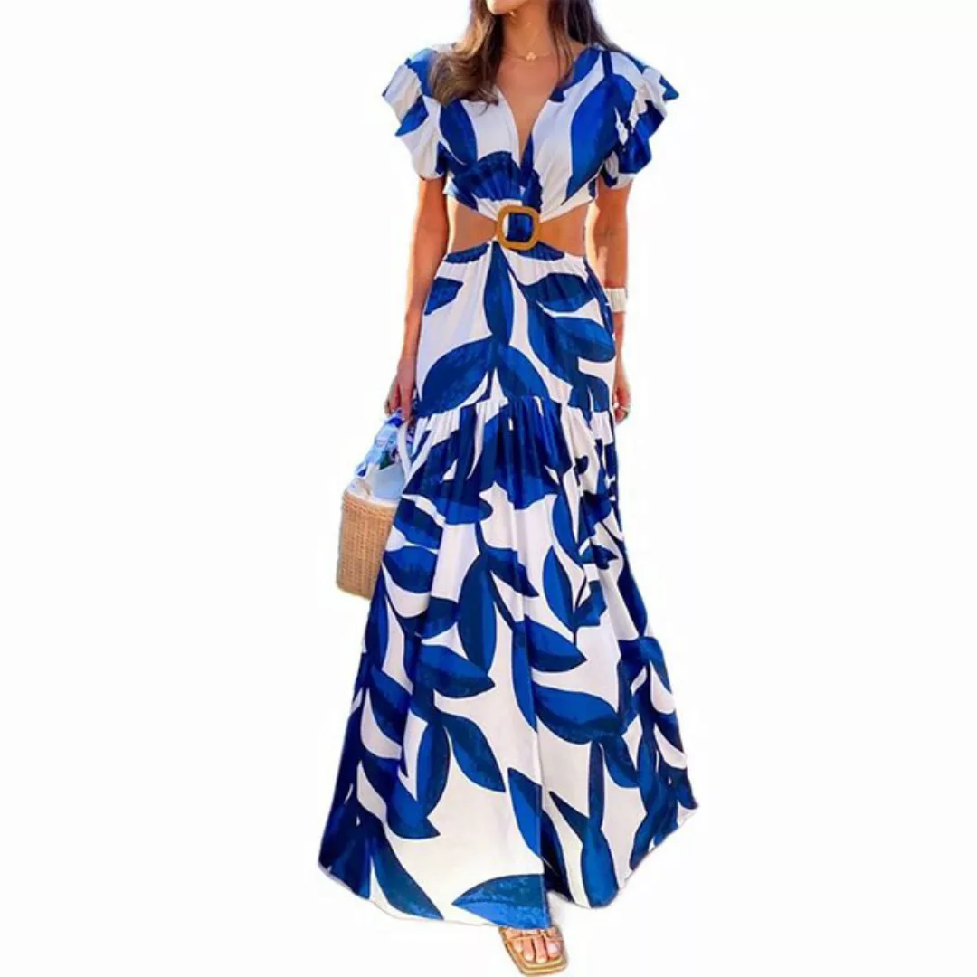 BlauWave Blusenkleid Fashion Blumenkleid Kurzärmliges (1-tlg., Damenkleid m günstig online kaufen