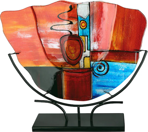 GILDE GLAS art Dekovase »New Life 1«, (1 St.), handbemalt mit Fusingglas-El günstig online kaufen