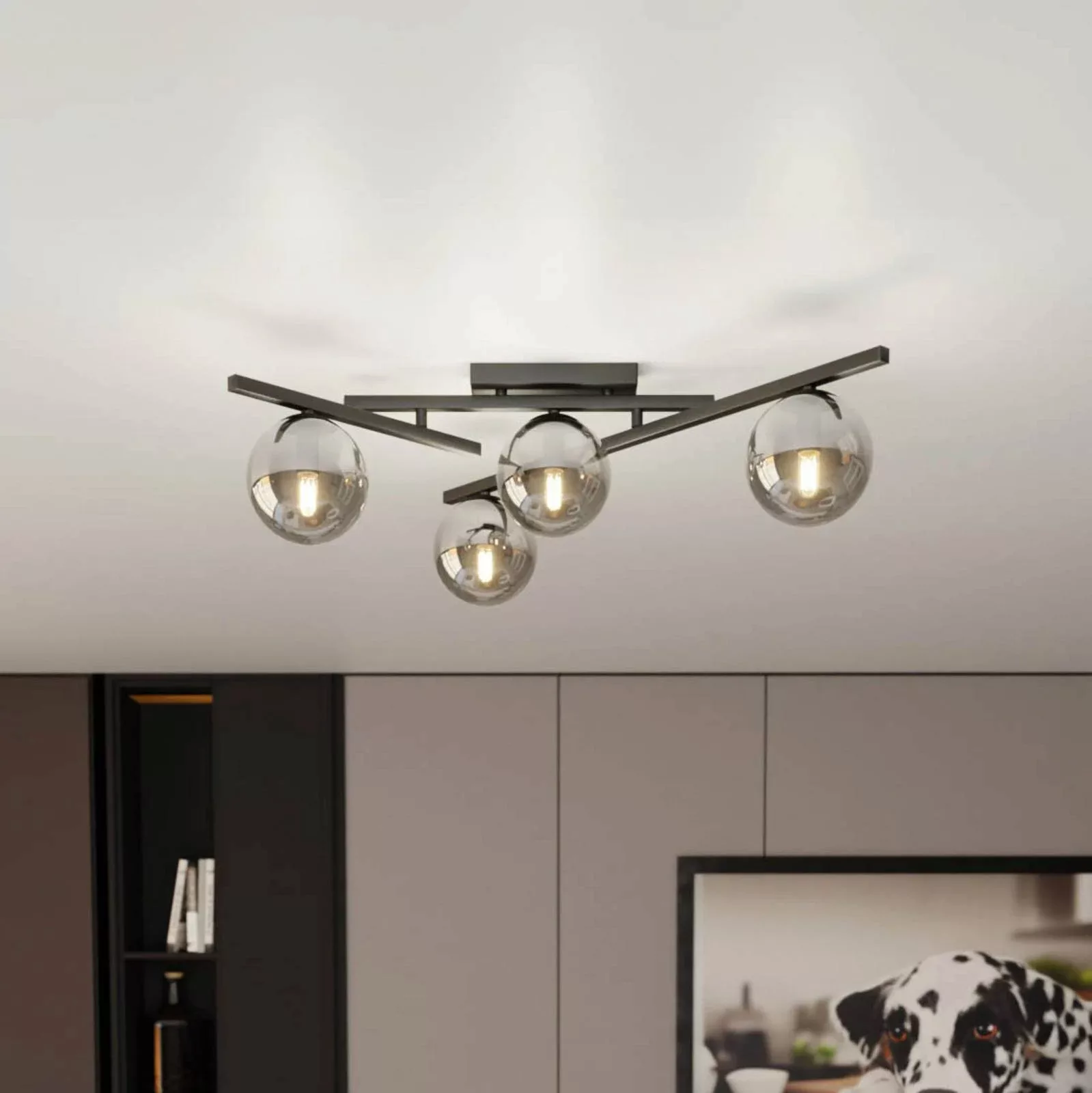 Deckenlampe Smart, schwarz/grafit, 4-flammig günstig online kaufen
