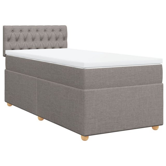 vidaXL Boxspringbett, Boxspringbett mit Matratze Taupe 90x200 cm Stoff günstig online kaufen