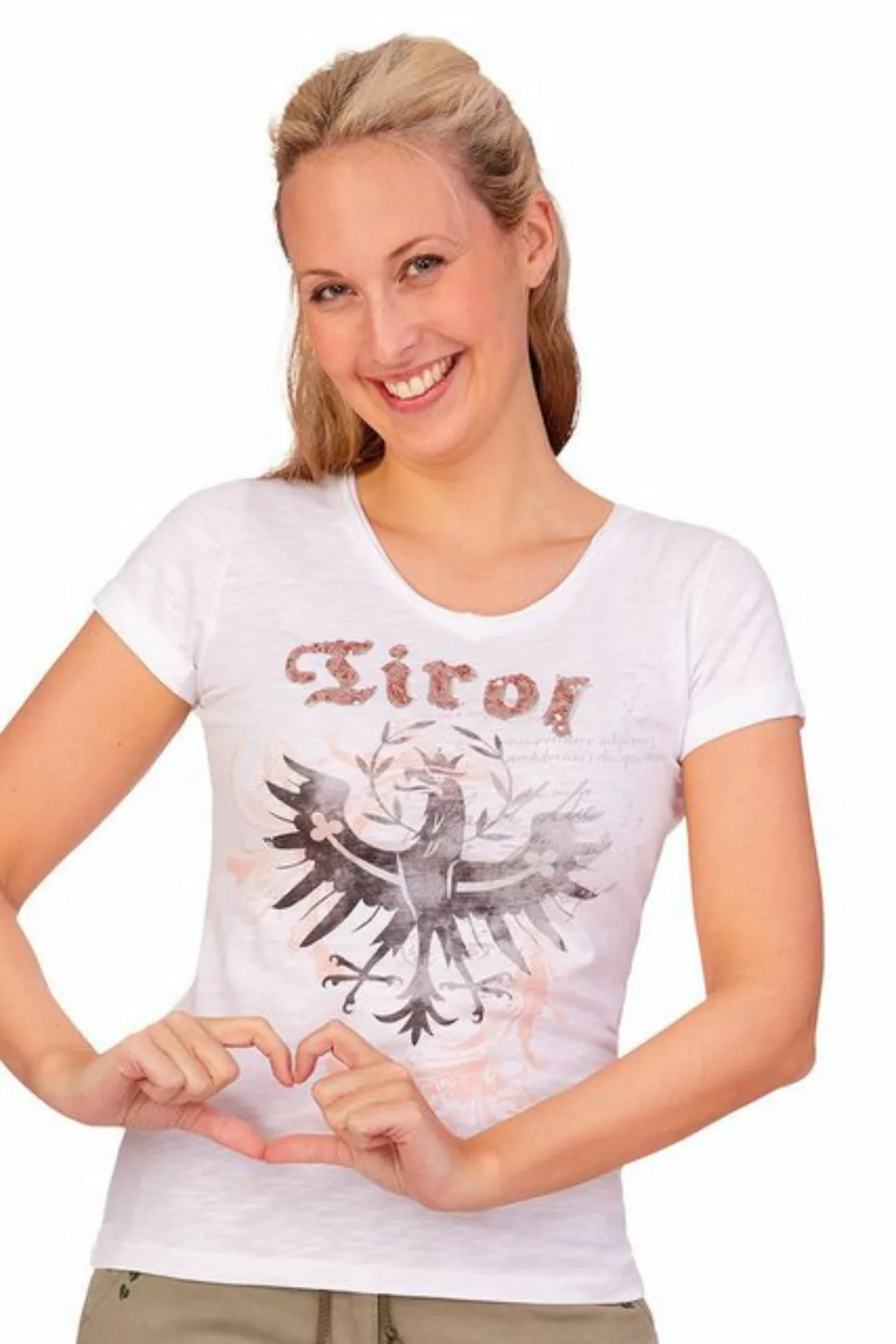 Hangowear Trachtenshirt Trachtenshirt Damen - TIROL - weiß günstig online kaufen
