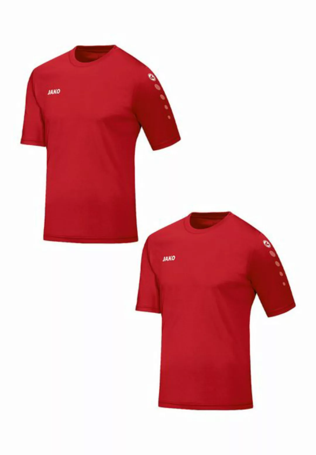 Jako T-Shirt Trikot 2er-Set Kurzarm Rundhals Moderne Uni-Optik 7426 in Rot- günstig online kaufen
