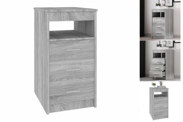 vidaXL Aktenschrank Sideboard mit Schubladen Grau 40x50x76 cm Spanplatte günstig online kaufen