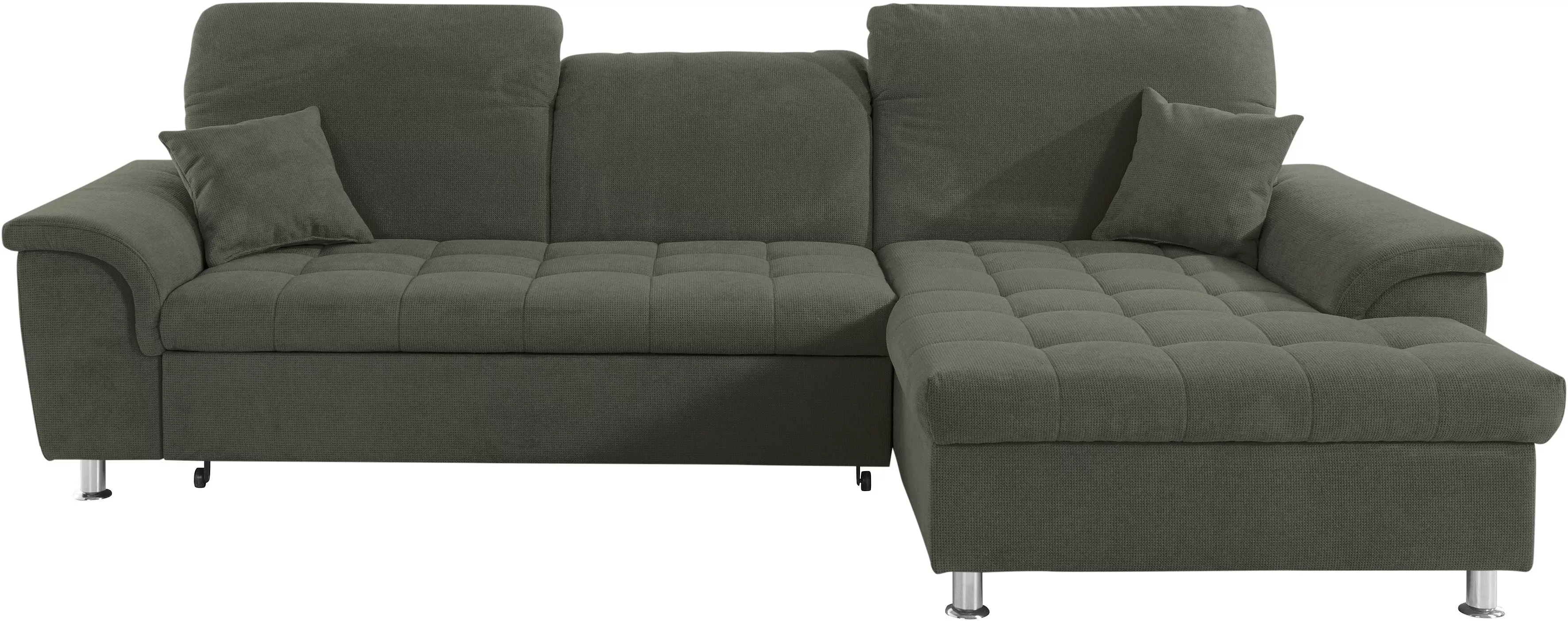 DOMO collection Ecksofa "Franzi, zeitlos und elegant, moderne Sitzheftung, günstig online kaufen