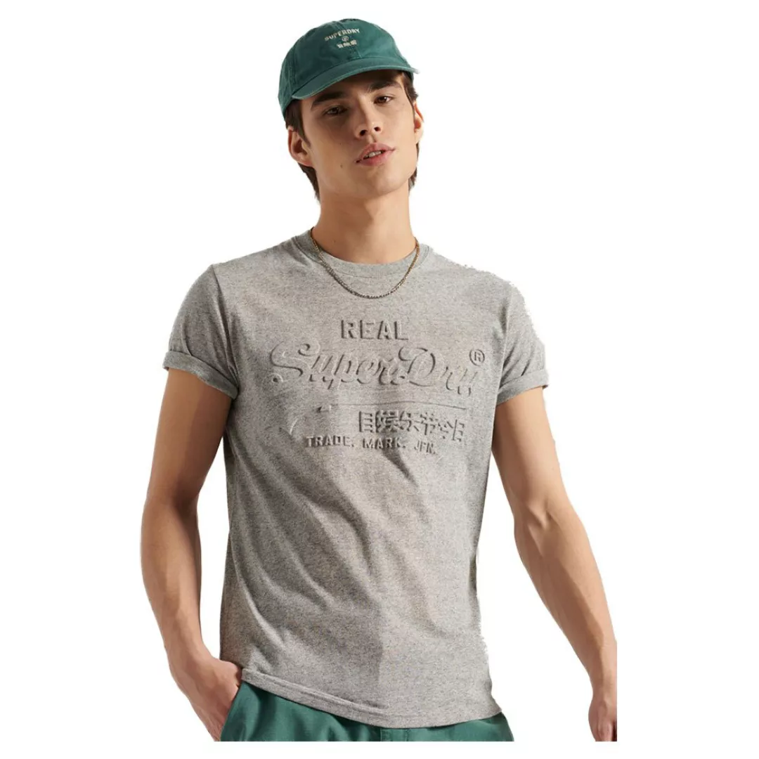 Superdry Vintage Logo Emboss Kurzarm T-shirt XL Silver Glass Feeder günstig online kaufen