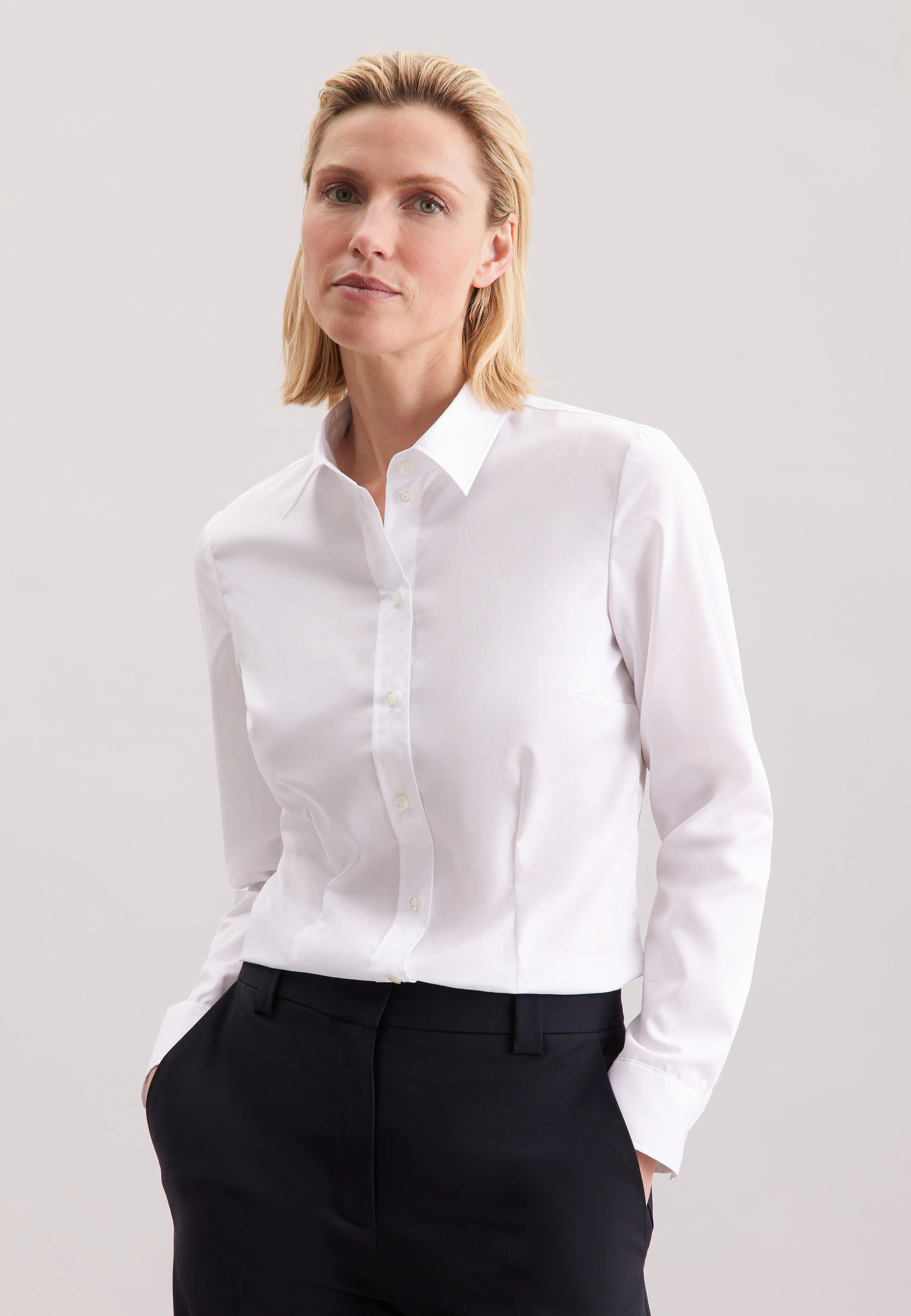 seidensticker Hemdbluse, Uni günstig online kaufen
