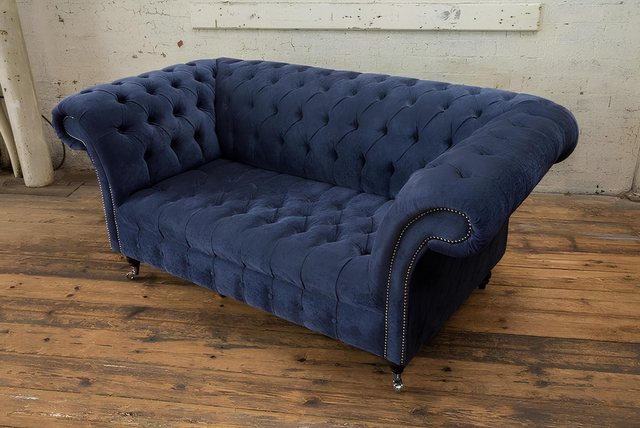 Xlmoebel Sofa Chesterfield Großes Textil-Design Wohnzimmer-Sofa mit Polster günstig online kaufen